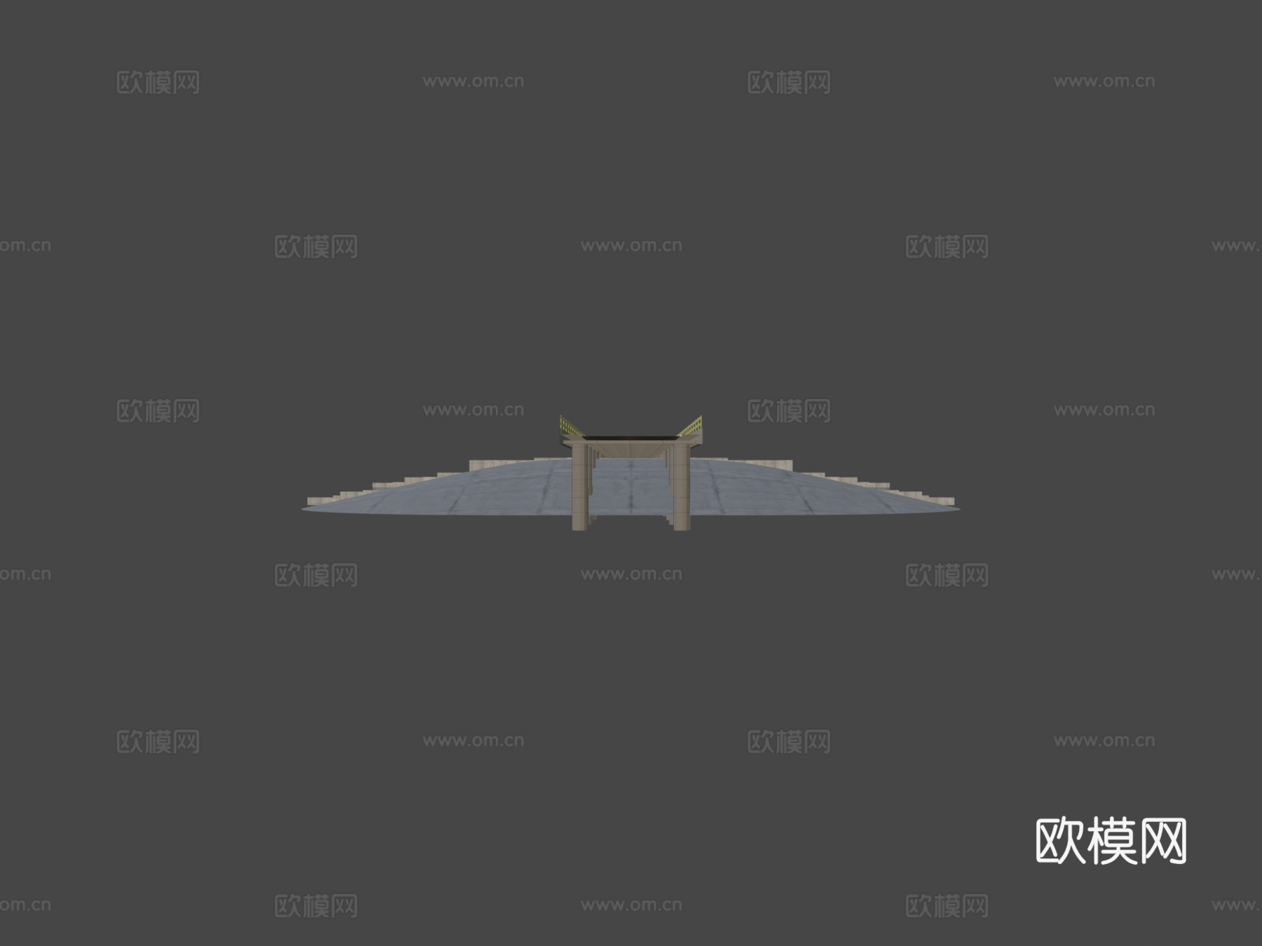 美国公路立交桥下穿桥su模型