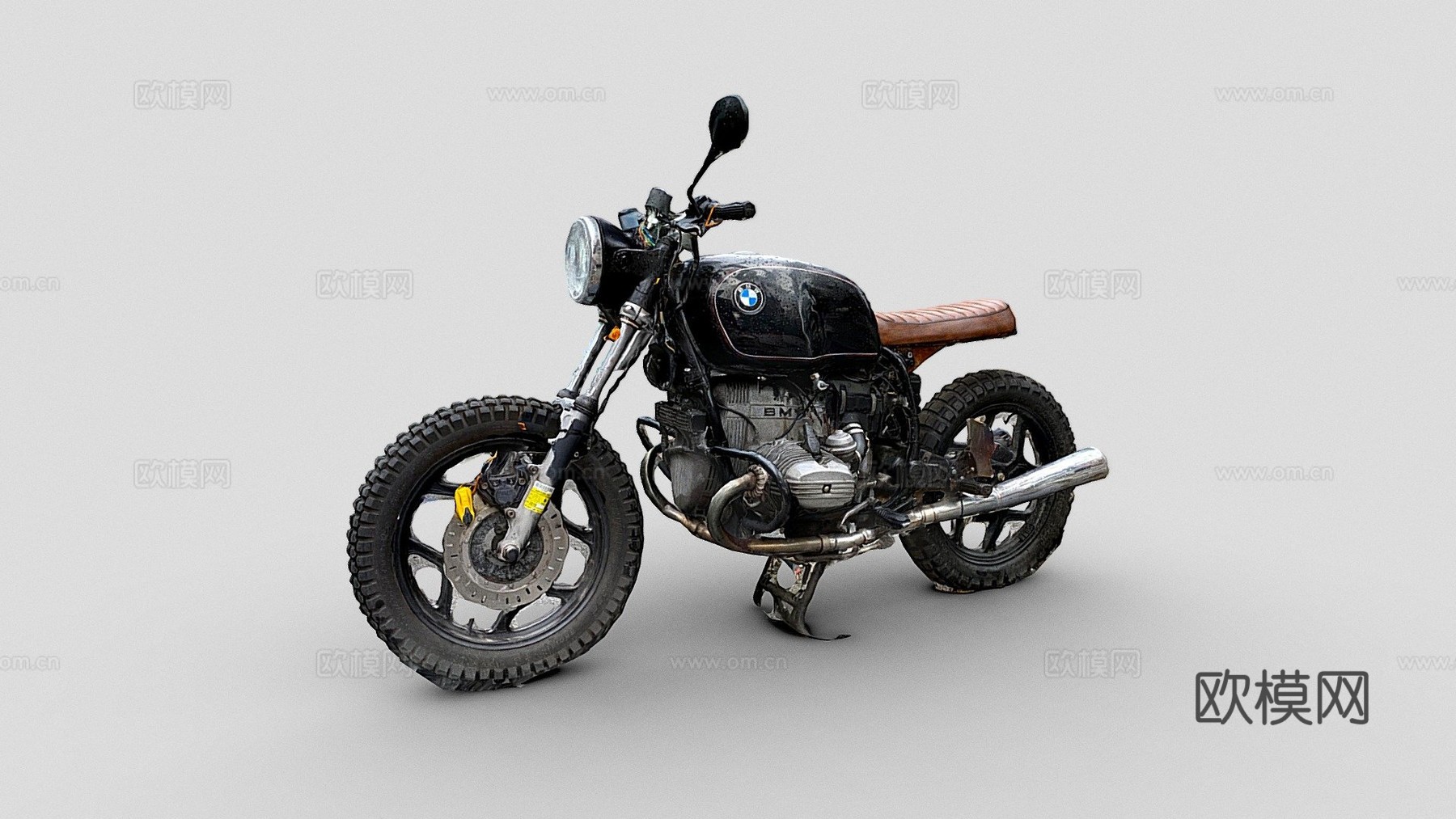 宝马R80-7摩托车物体捕捉版su模型