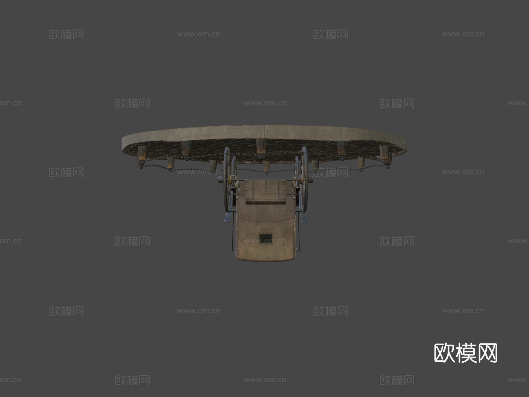 布鲁厄姆马车-游戏就绪3D模型su模型