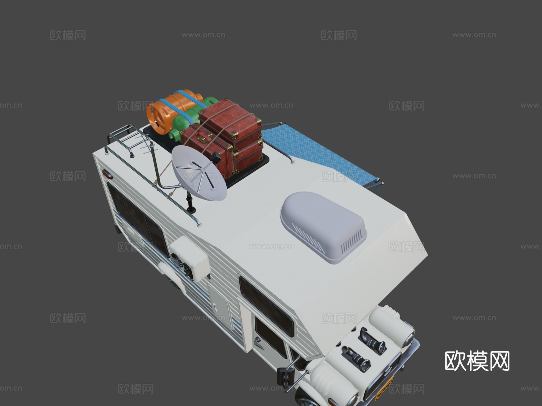 风格化露营车su模型