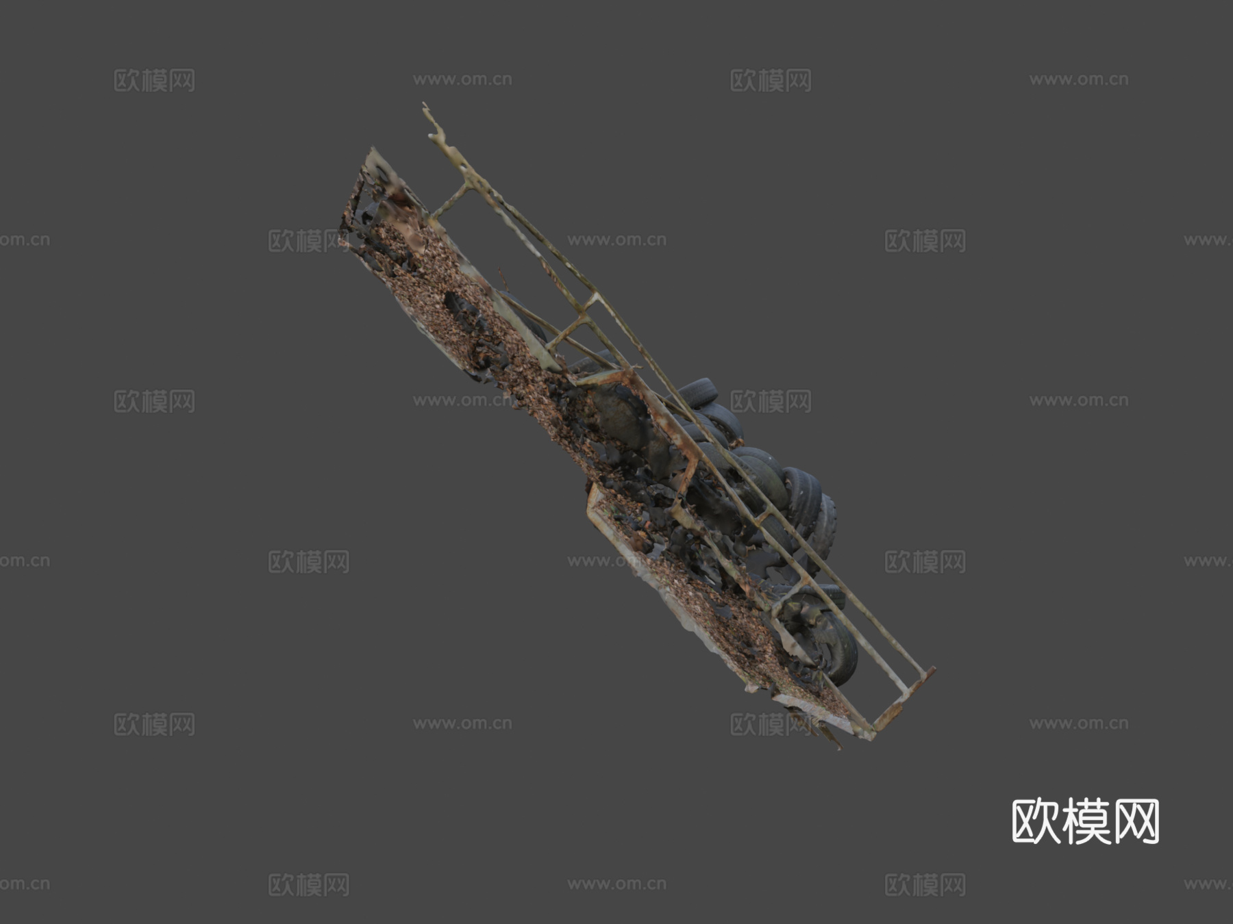 一卡车轮胎su模型