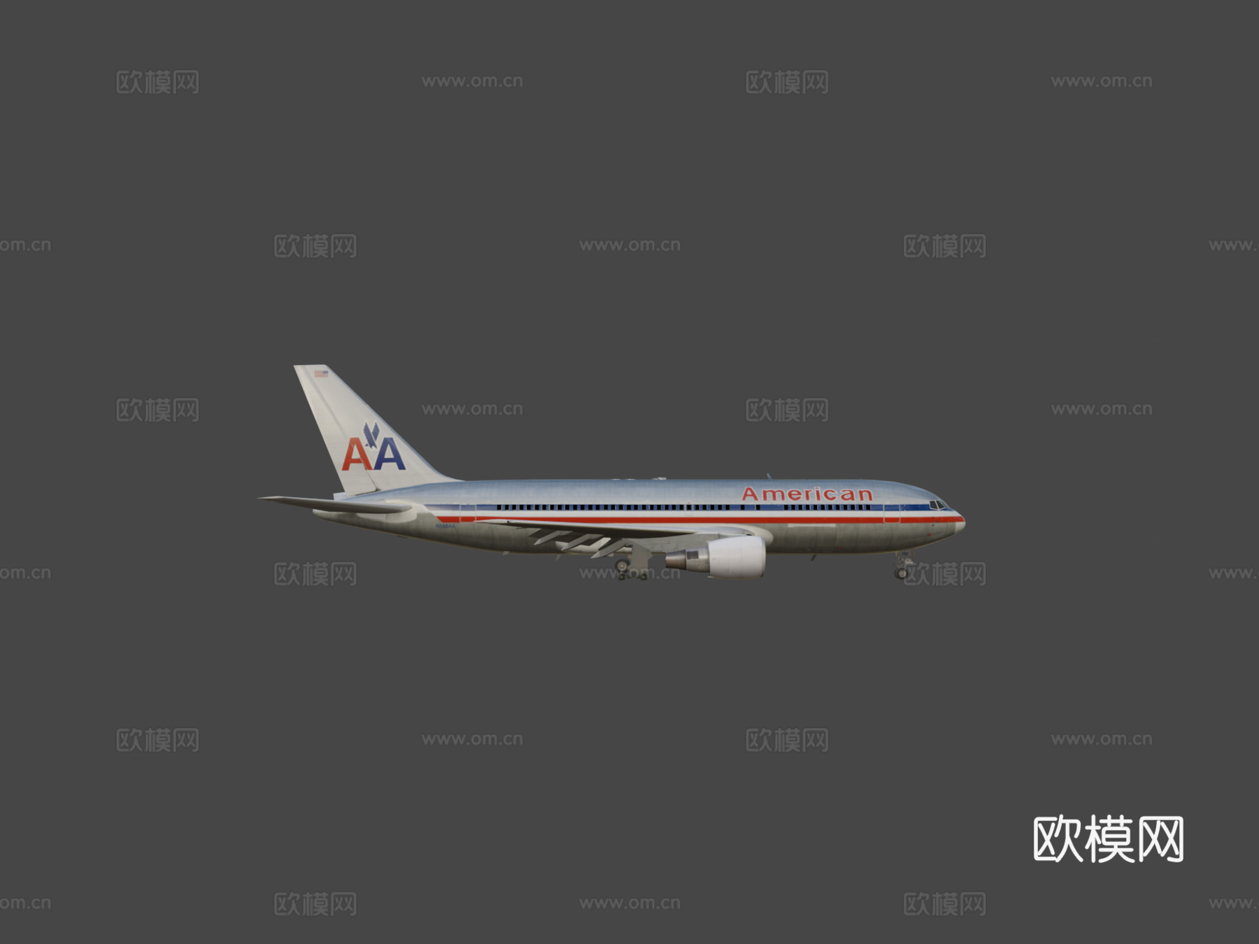 波音767-200美国航空（完整驾驶舱）su模型