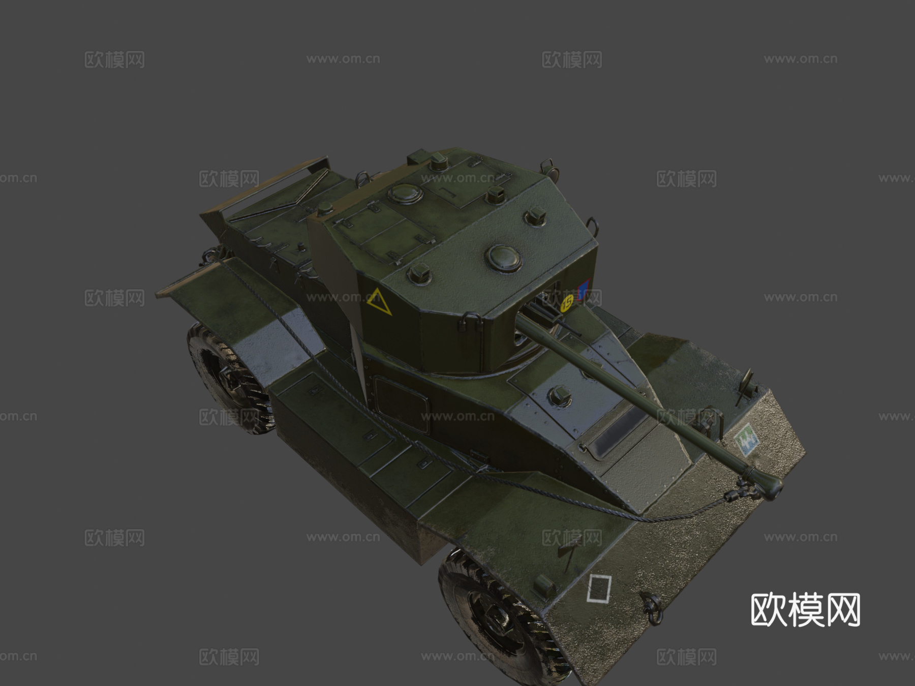 （动画）英雄连2-英军部队-AEC巡逻车su模型