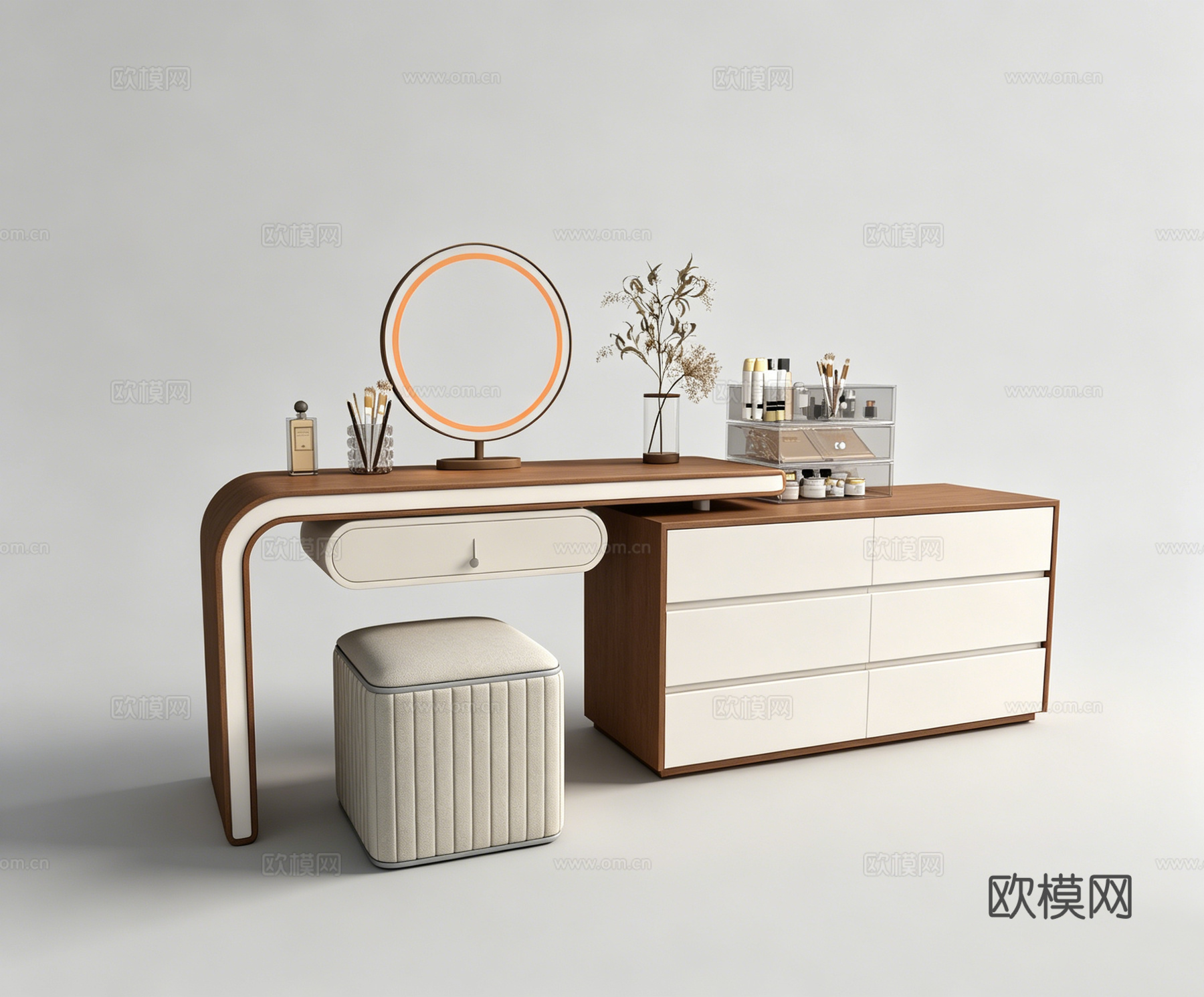 现代梳妆台su模型