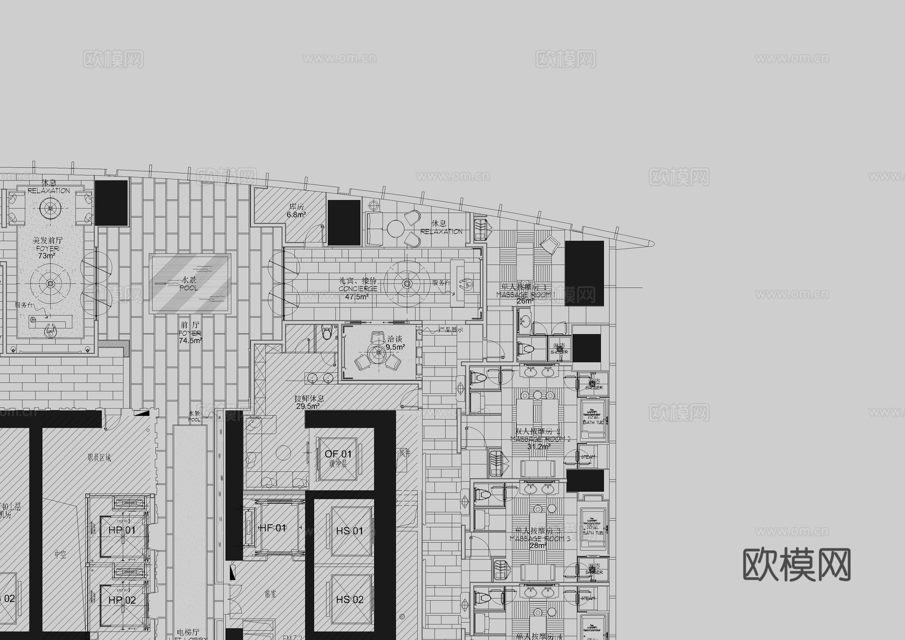 京基100游泳池平布方案cad施工图