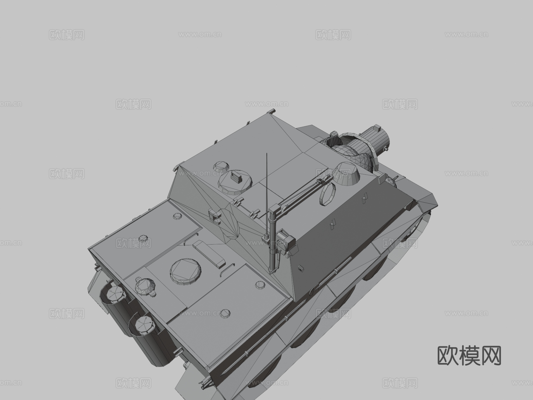 突击虎坦克su模型