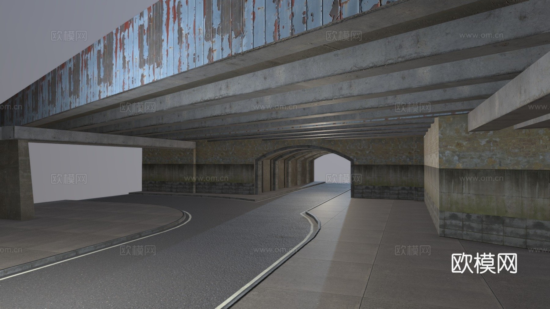 隧道上方桥梁su模型