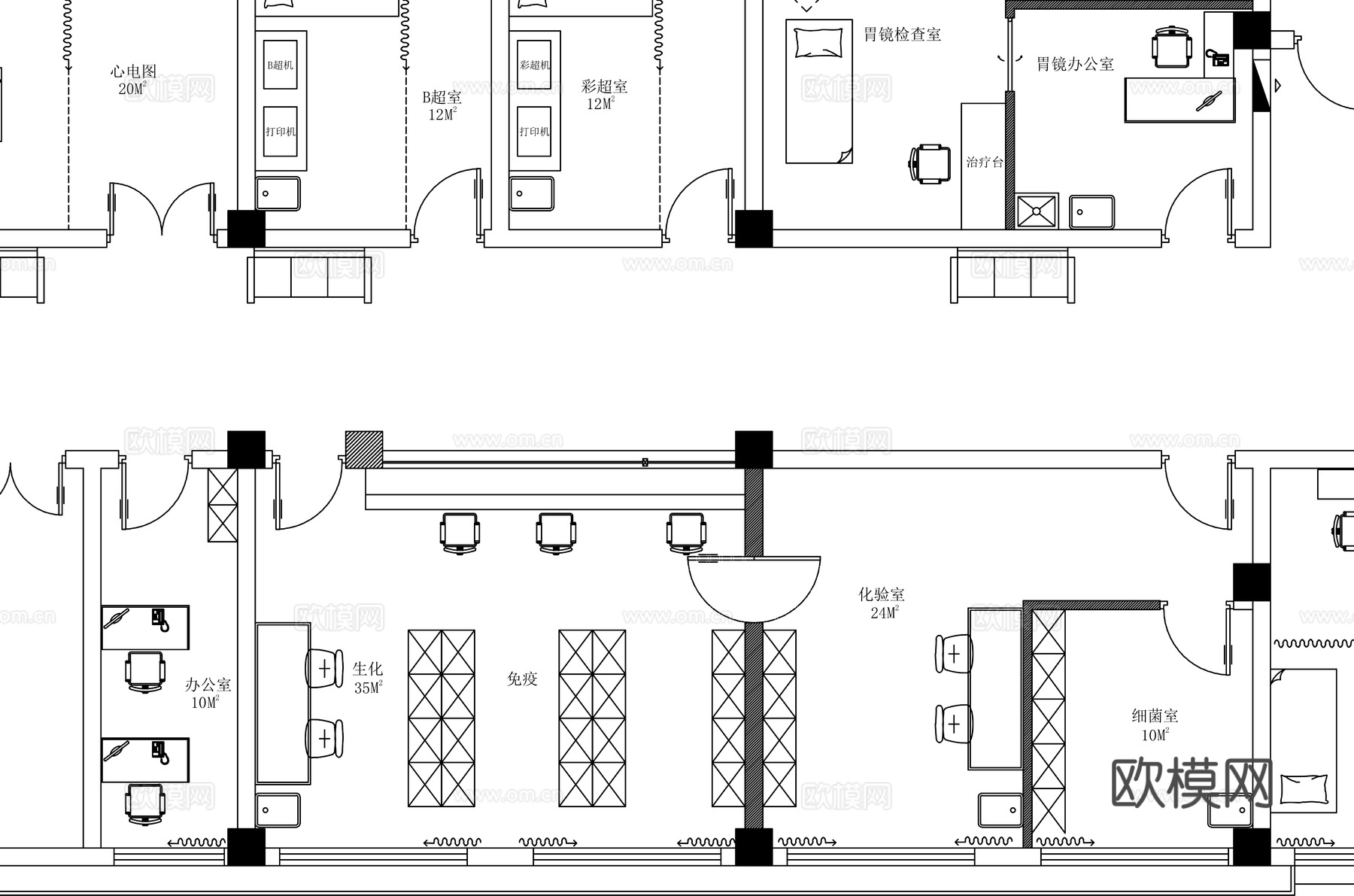 社区医院施工图CADcad施工图
