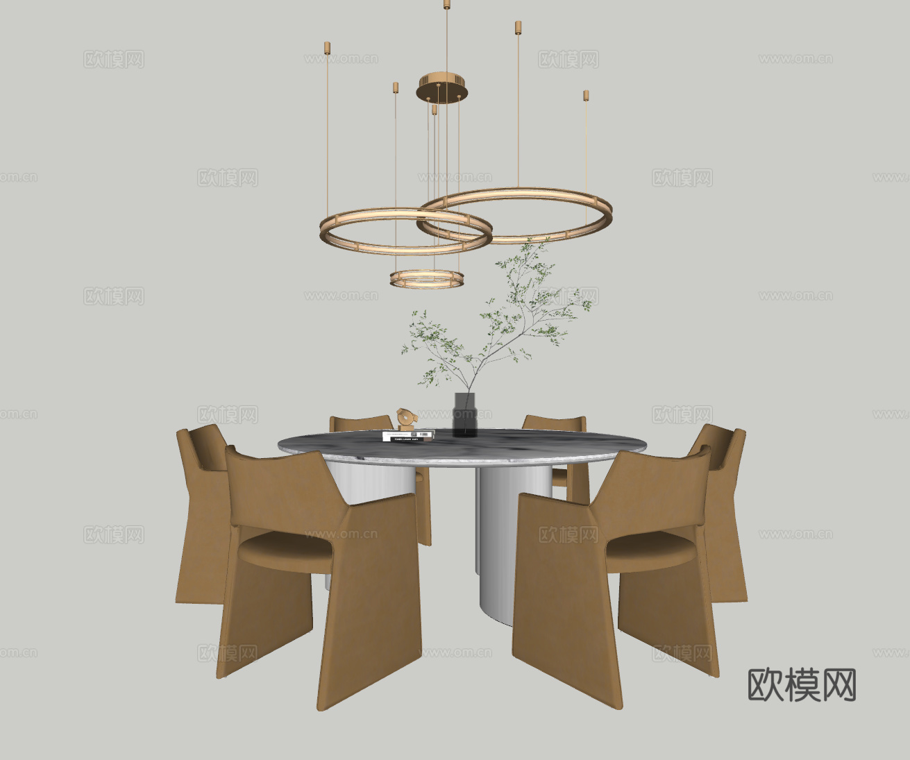 现代餐桌su模型