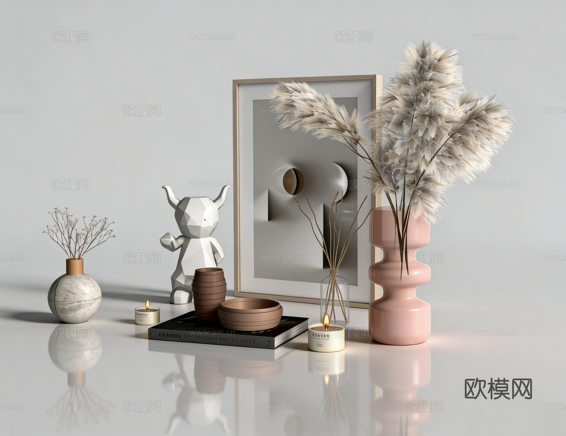 现代摆件su模型