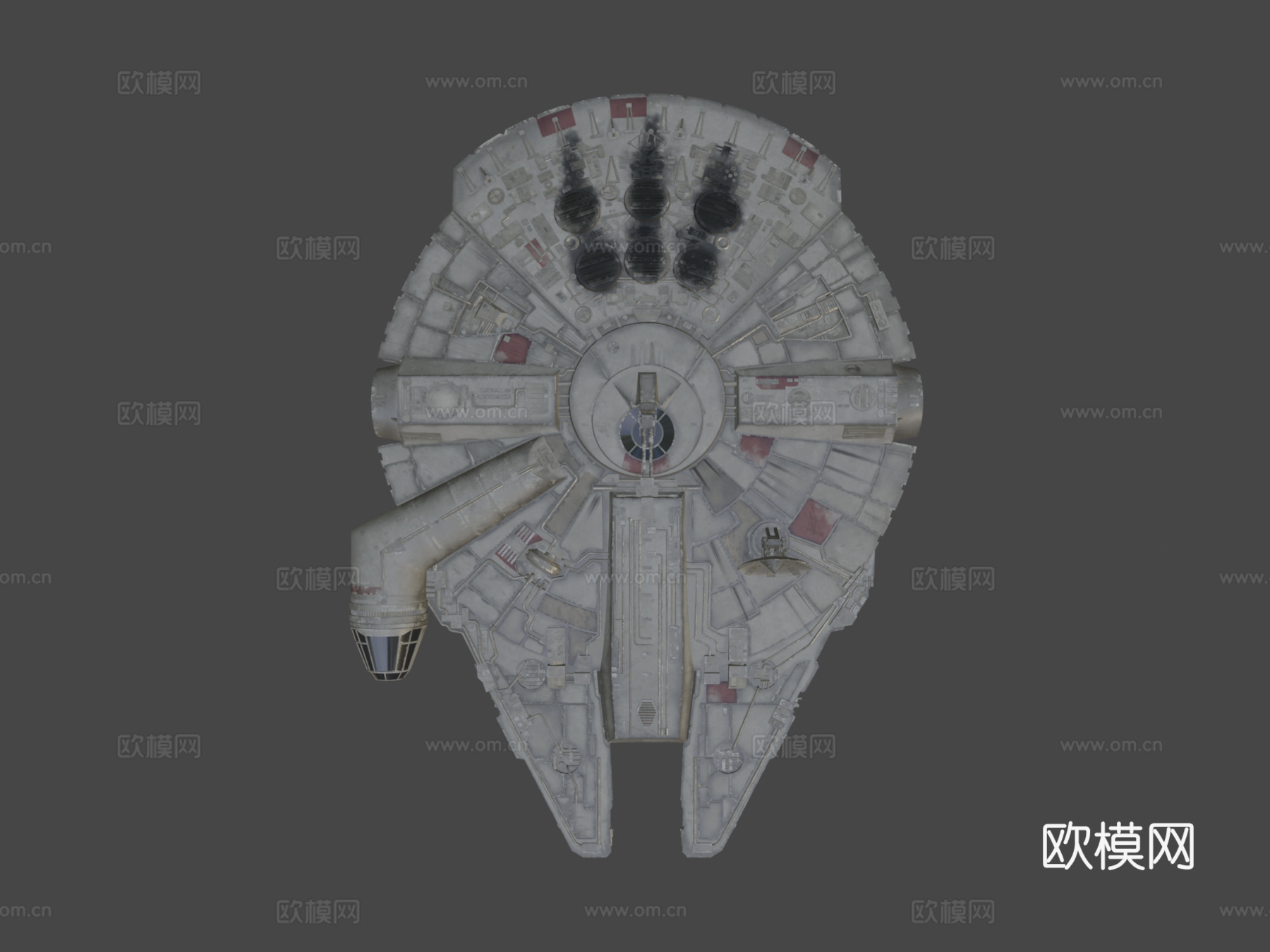 低多边形千年隼su模型