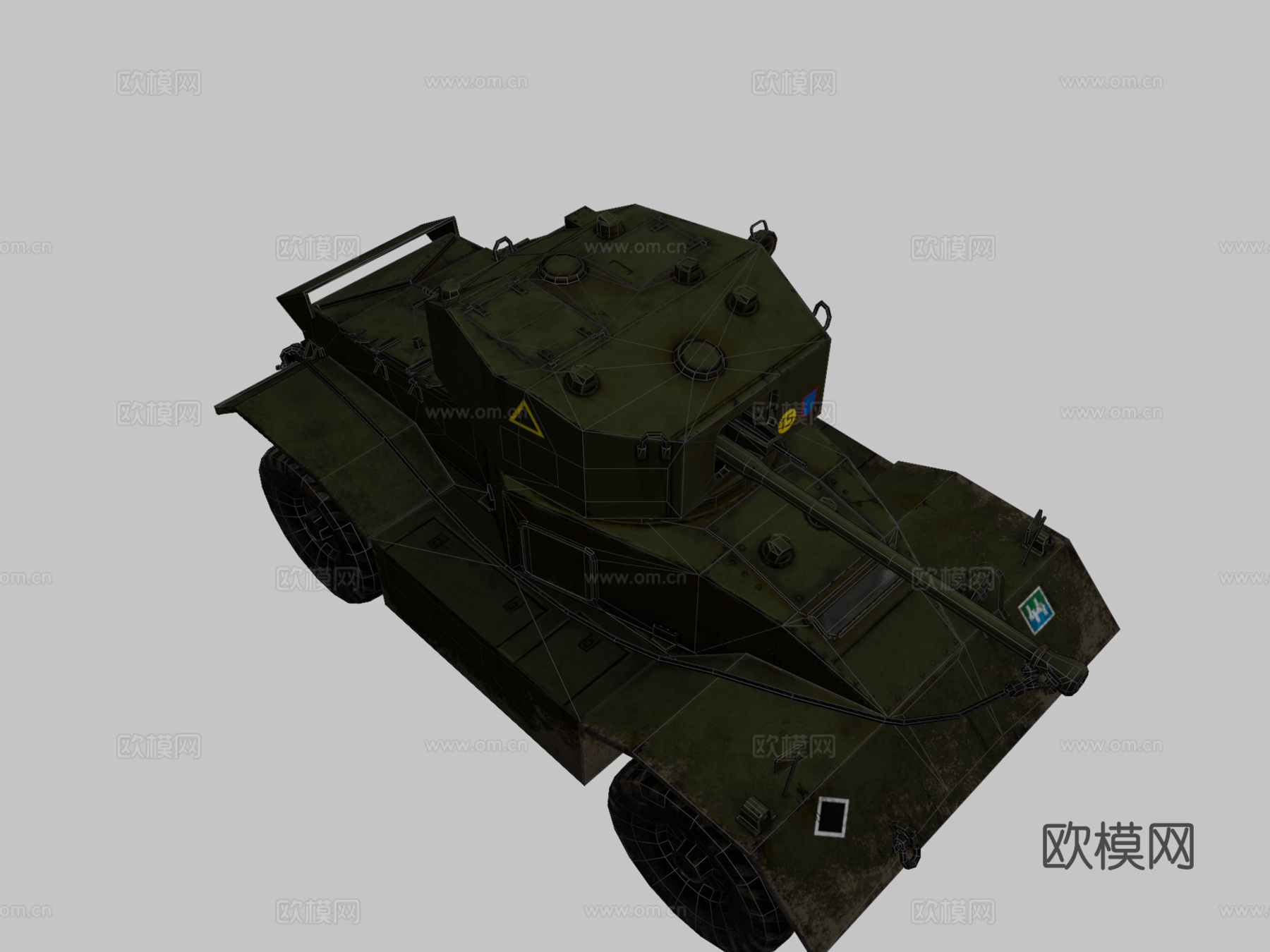 （动画）英雄连2-英军部队-AEC巡逻车su模型