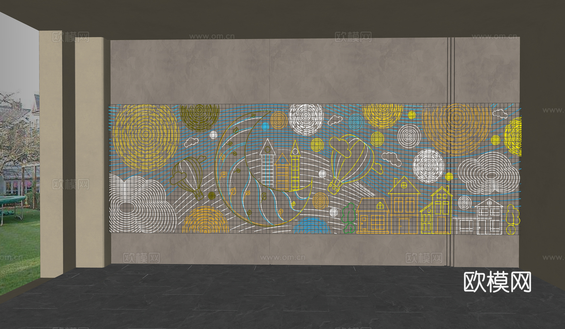 霓虹灯    艺术  卡通   室内外炫彩霓虹灯su模型