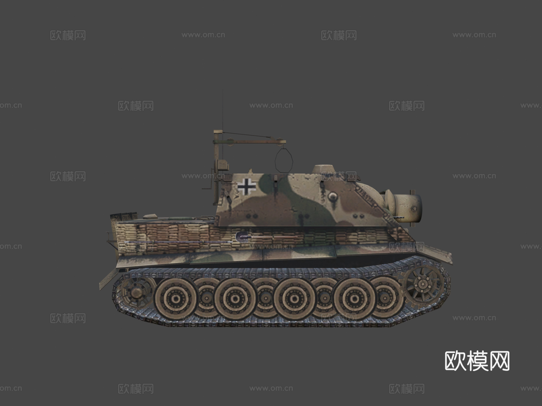 突击虎坦克su模型