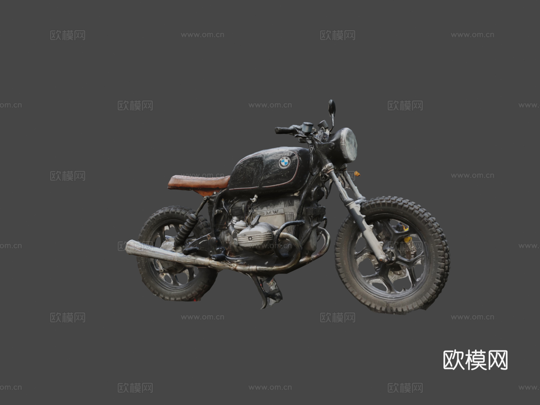 宝马R80-7摩托车物体捕捉版su模型