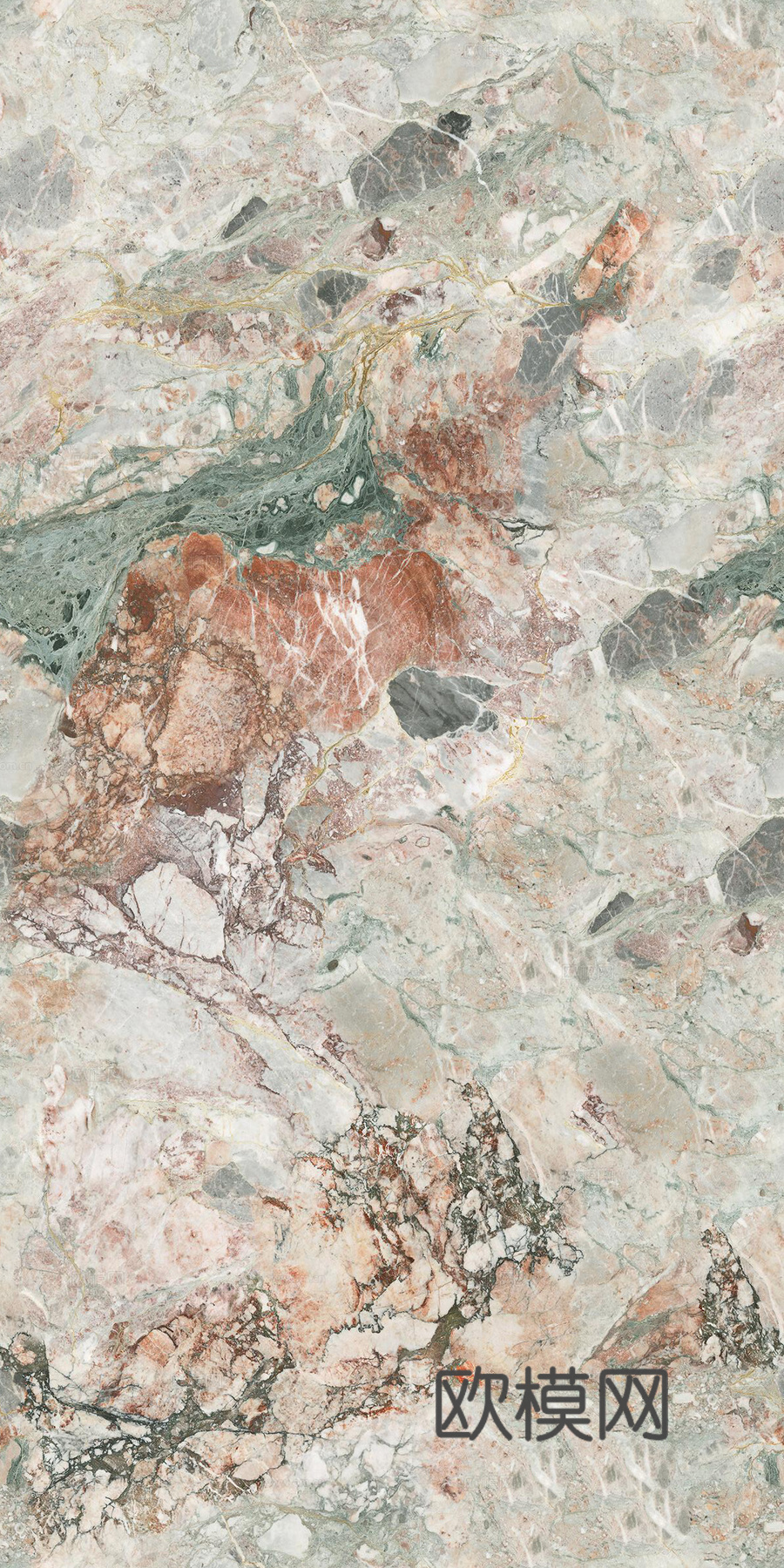 无缝玫瑰奢石大理石_莫奈花园奢石大理石_粉色奢石大理石岩板