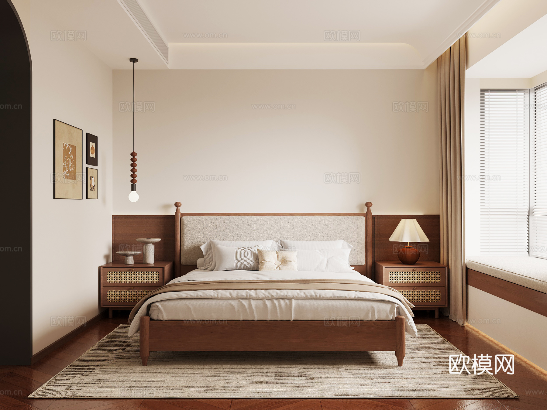 中古卧室su模型