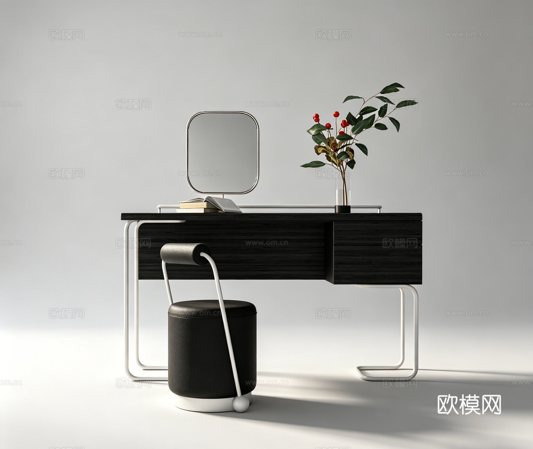 现代梳妆台su模型