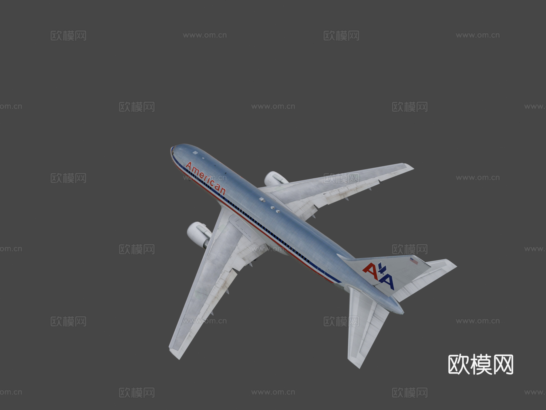 波音767-200美国航空（完整驾驶舱）su模型