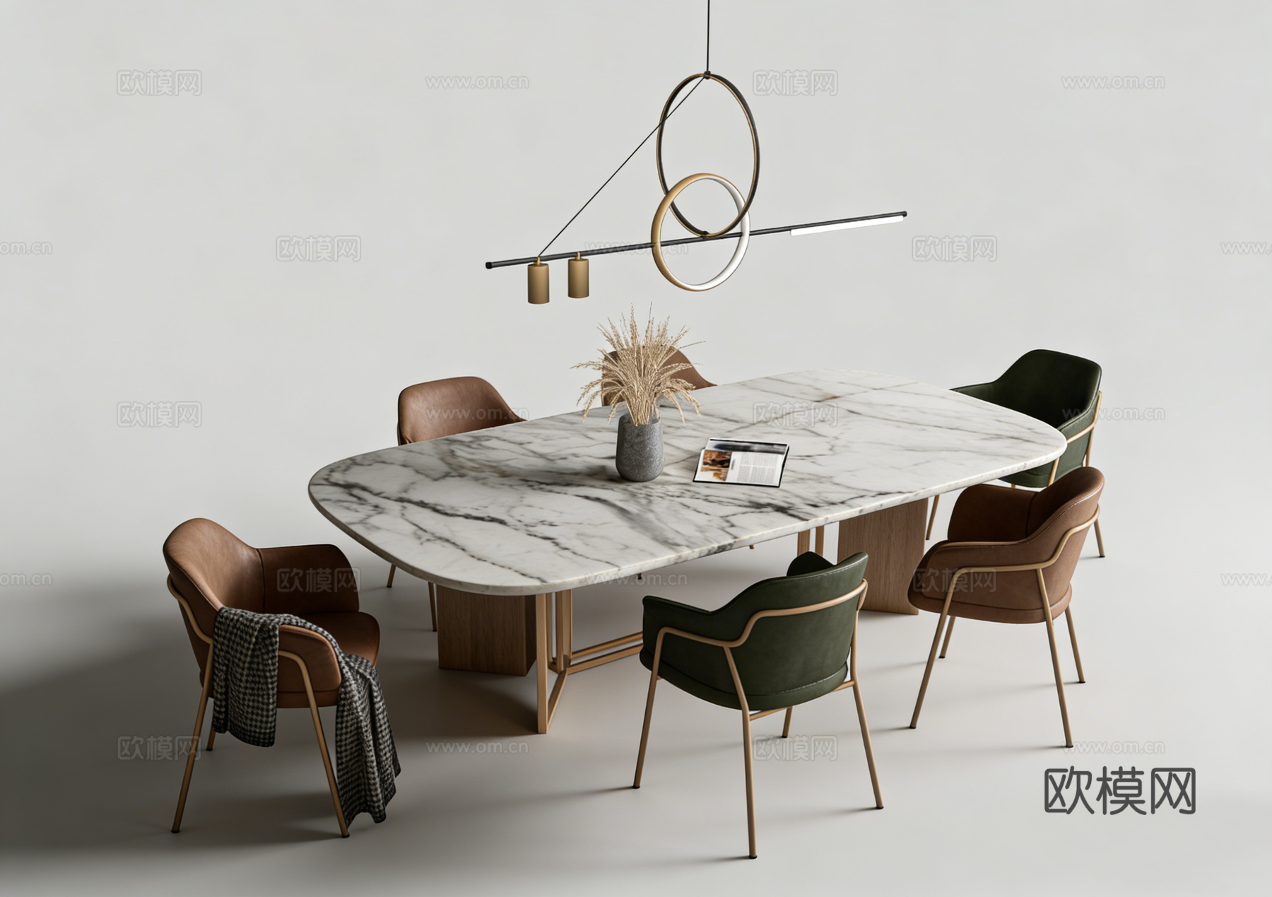 现代餐桌su模型