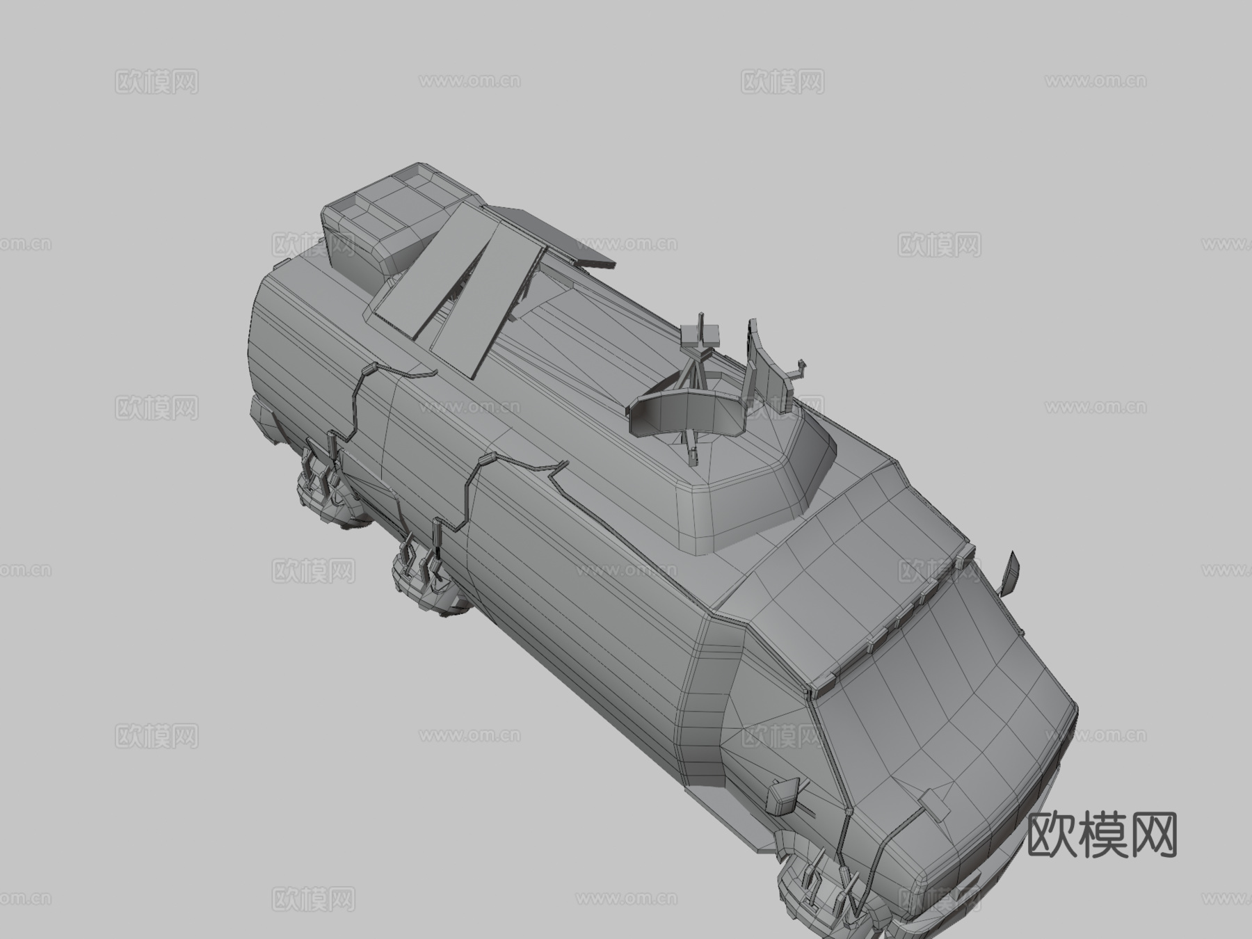 旅行飞行器悬浮转换版su模型