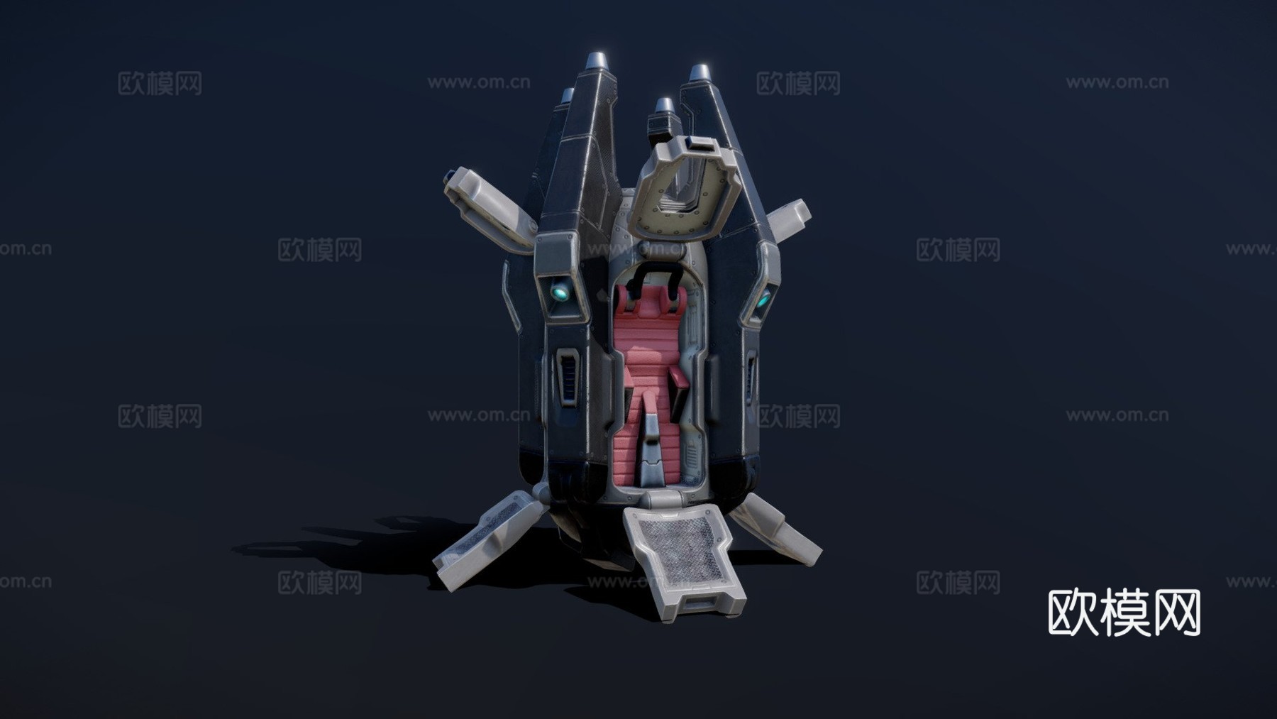 着陆舱动画su模型