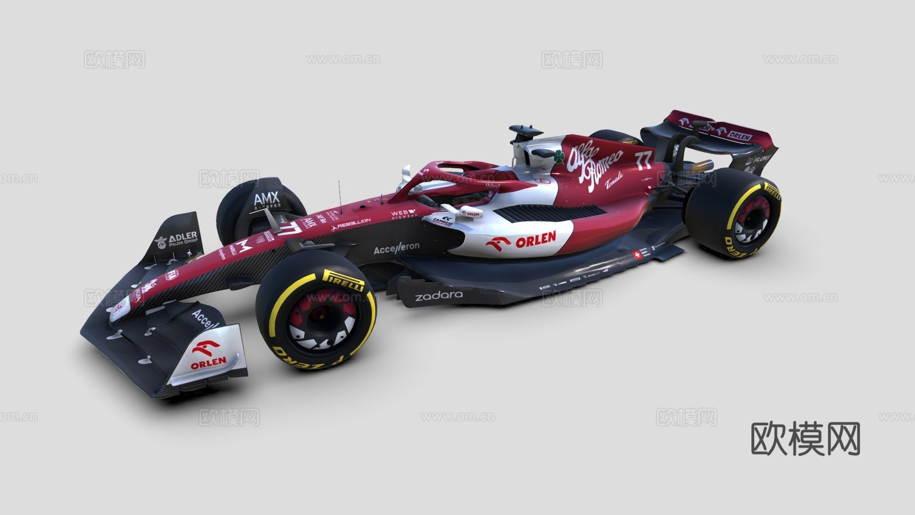 一级方程式2022阿尔法罗密欧奥伦C42赛车su模型