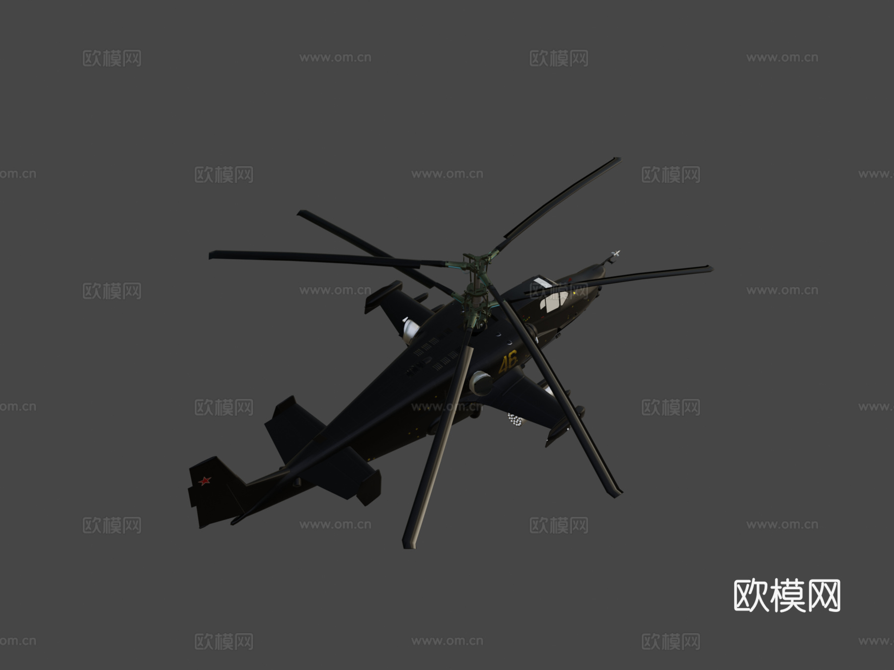 卡-50直升机su模型