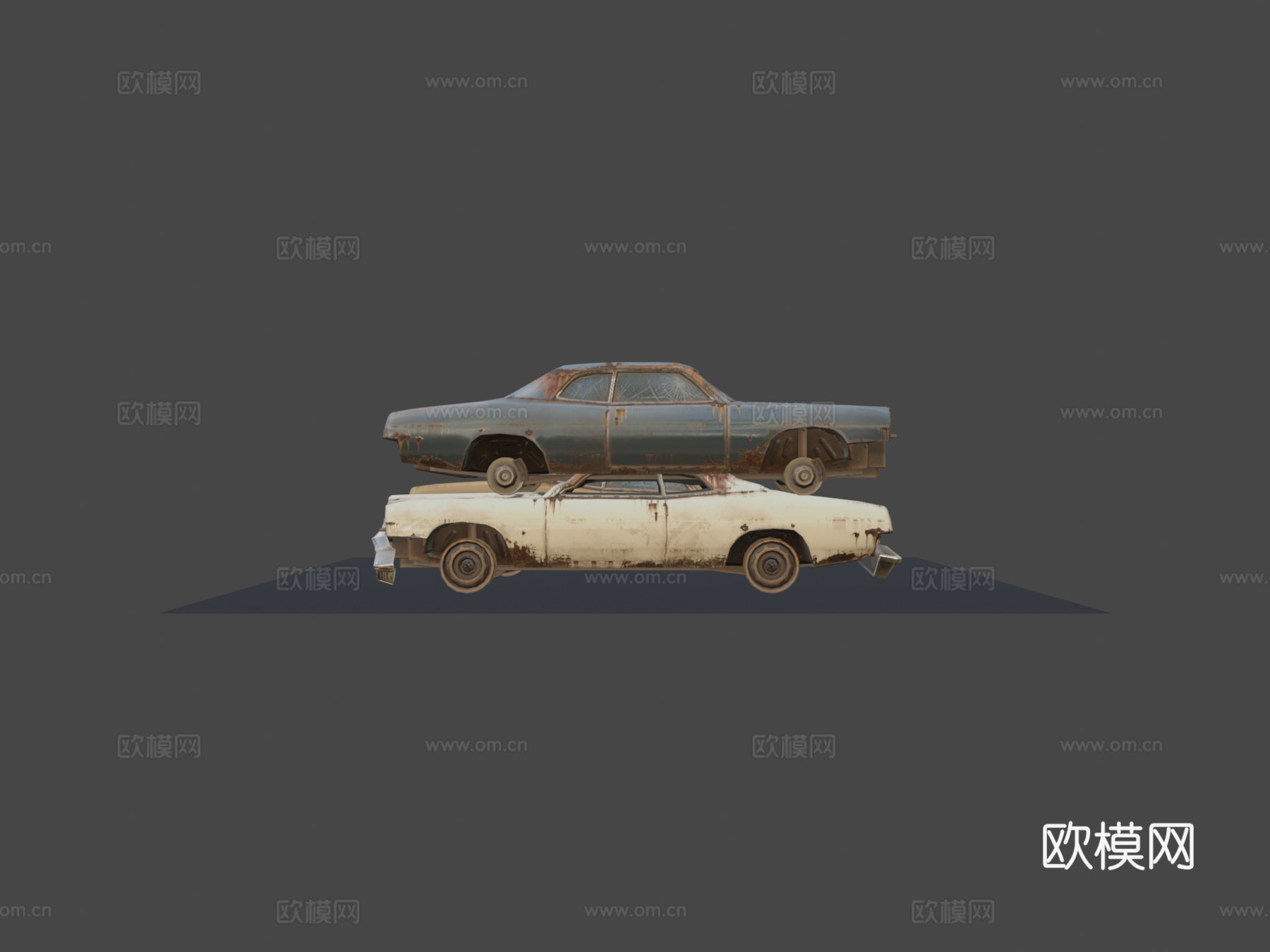 废料场残骸堆su模型