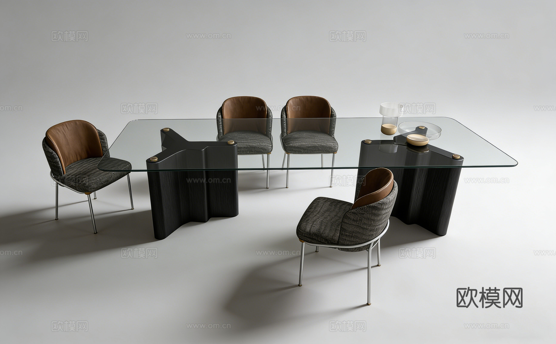 现代休闲桌椅su模型