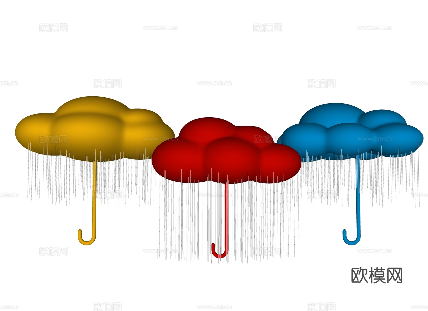 云朵雕塑 云朵亭子 云朵小品 下雨的云朵 云朵装饰 景观云朵su模型