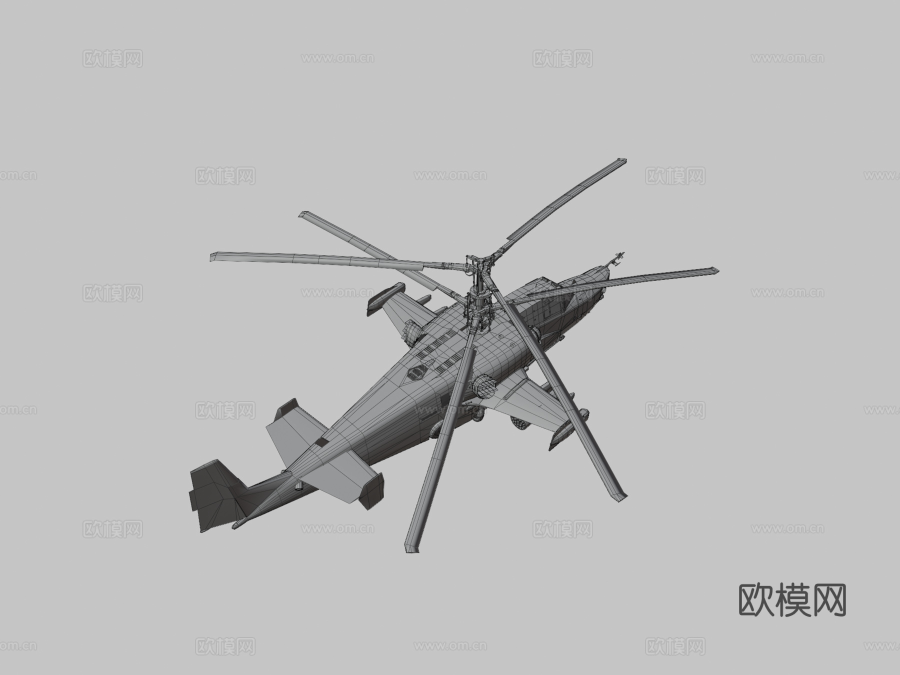 卡-50直升机su模型
