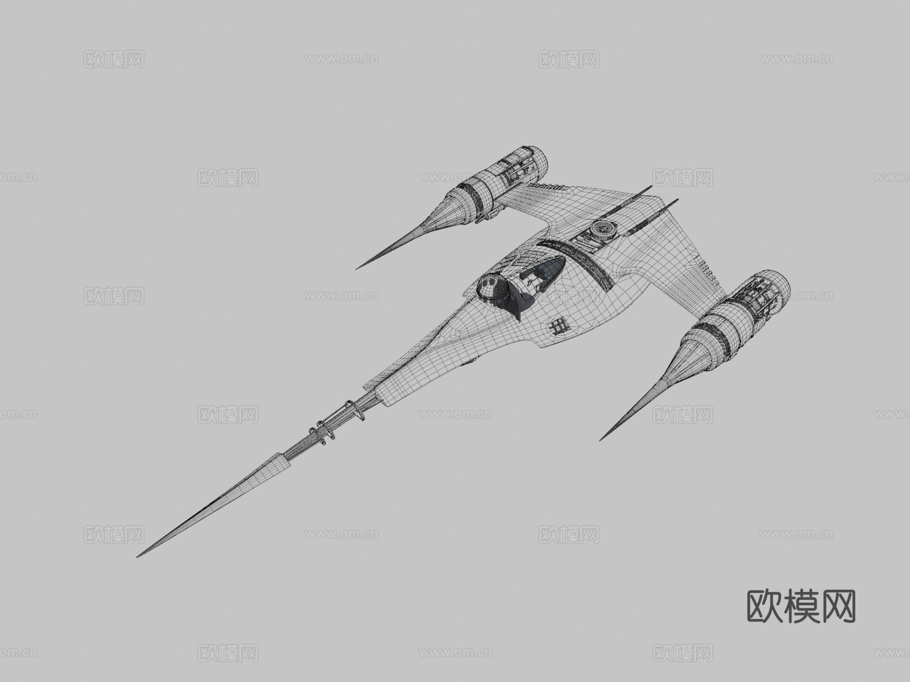 曼达洛人N1纳布星际战斗机(带内饰)su模型