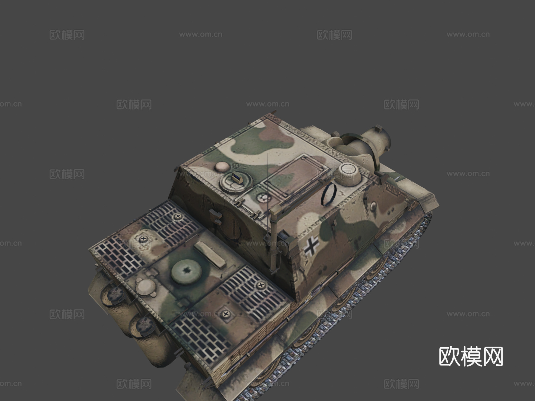 突击虎坦克su模型