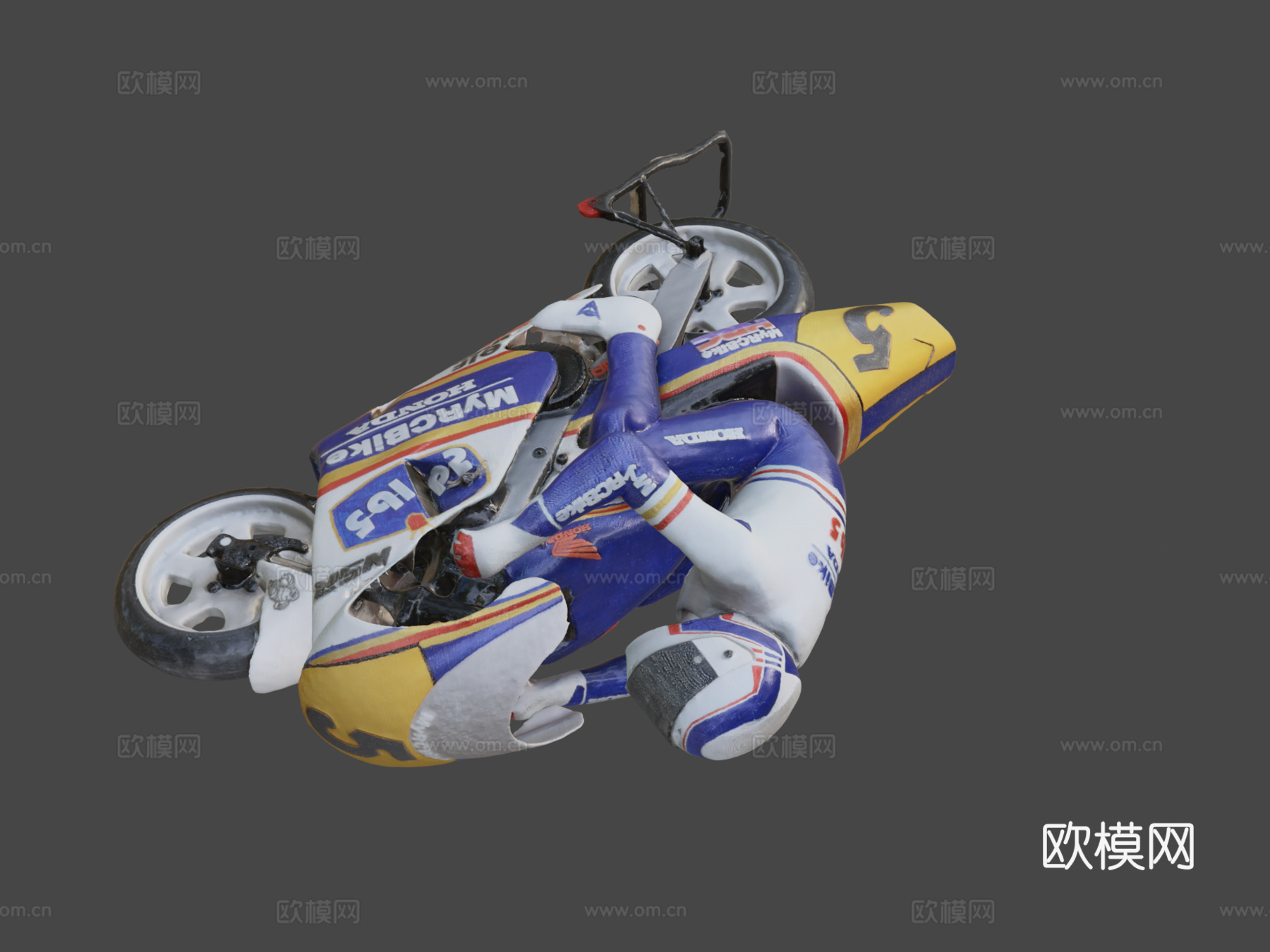 D打印我的遥控自行车NSR500 1-5遥控自行车罗斯曼版su模型