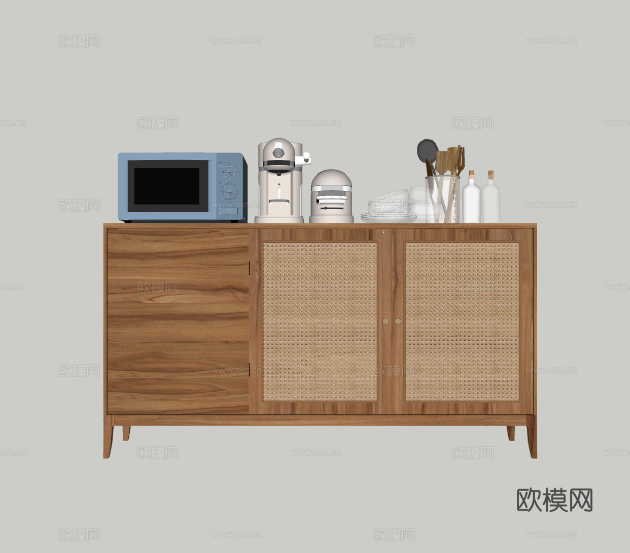 现代装饰柜su模型