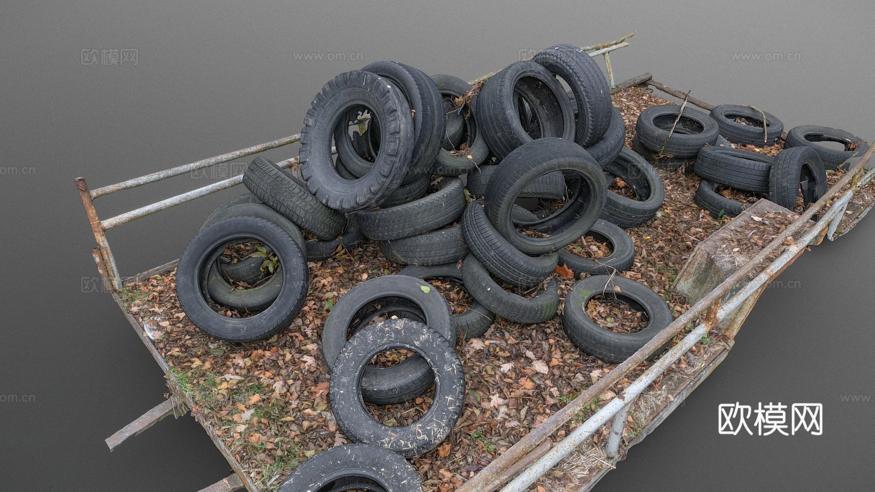 一卡车轮胎su模型