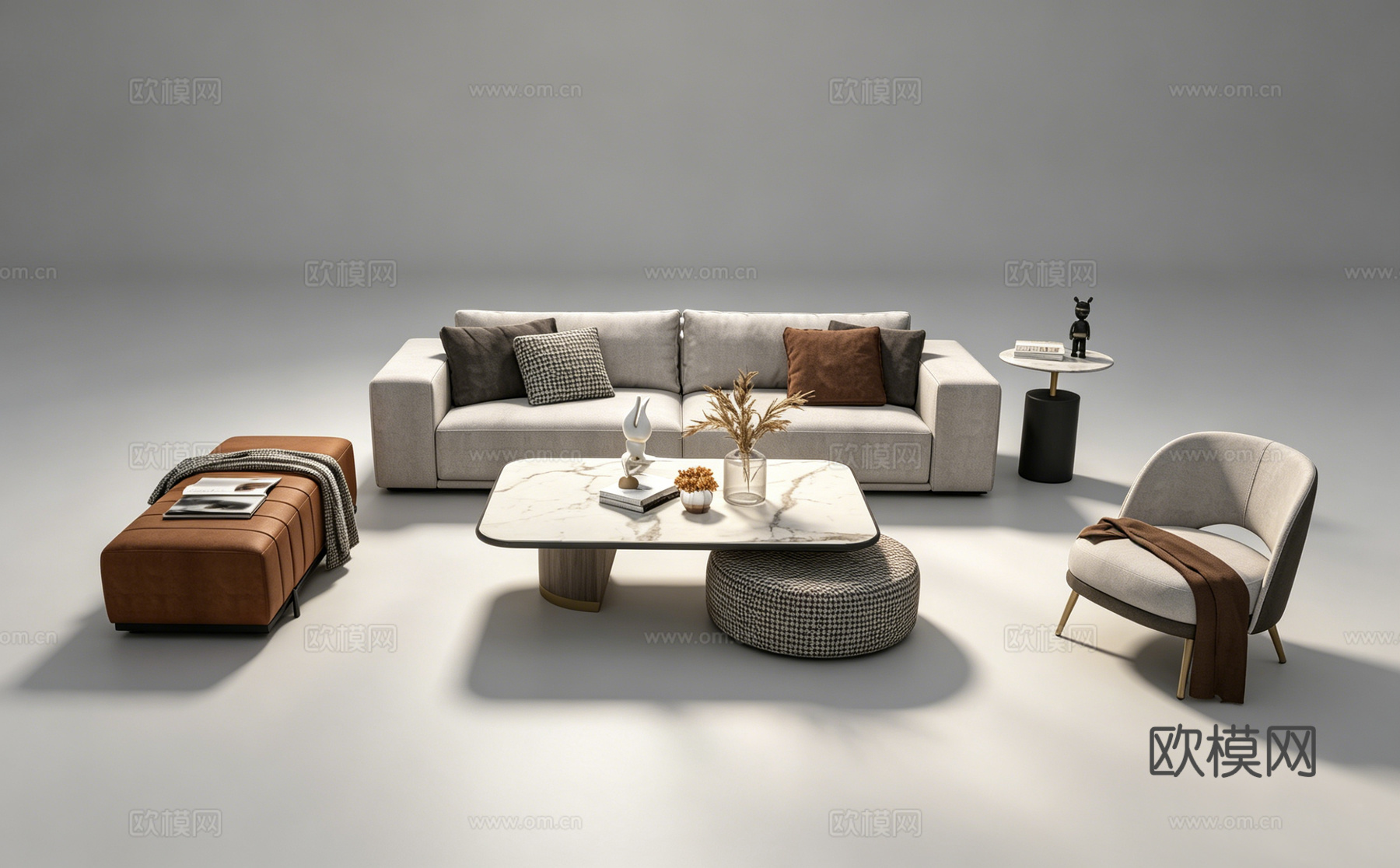 现代沙发su模型