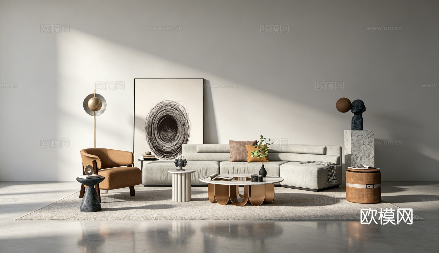 现代沙发su模型
