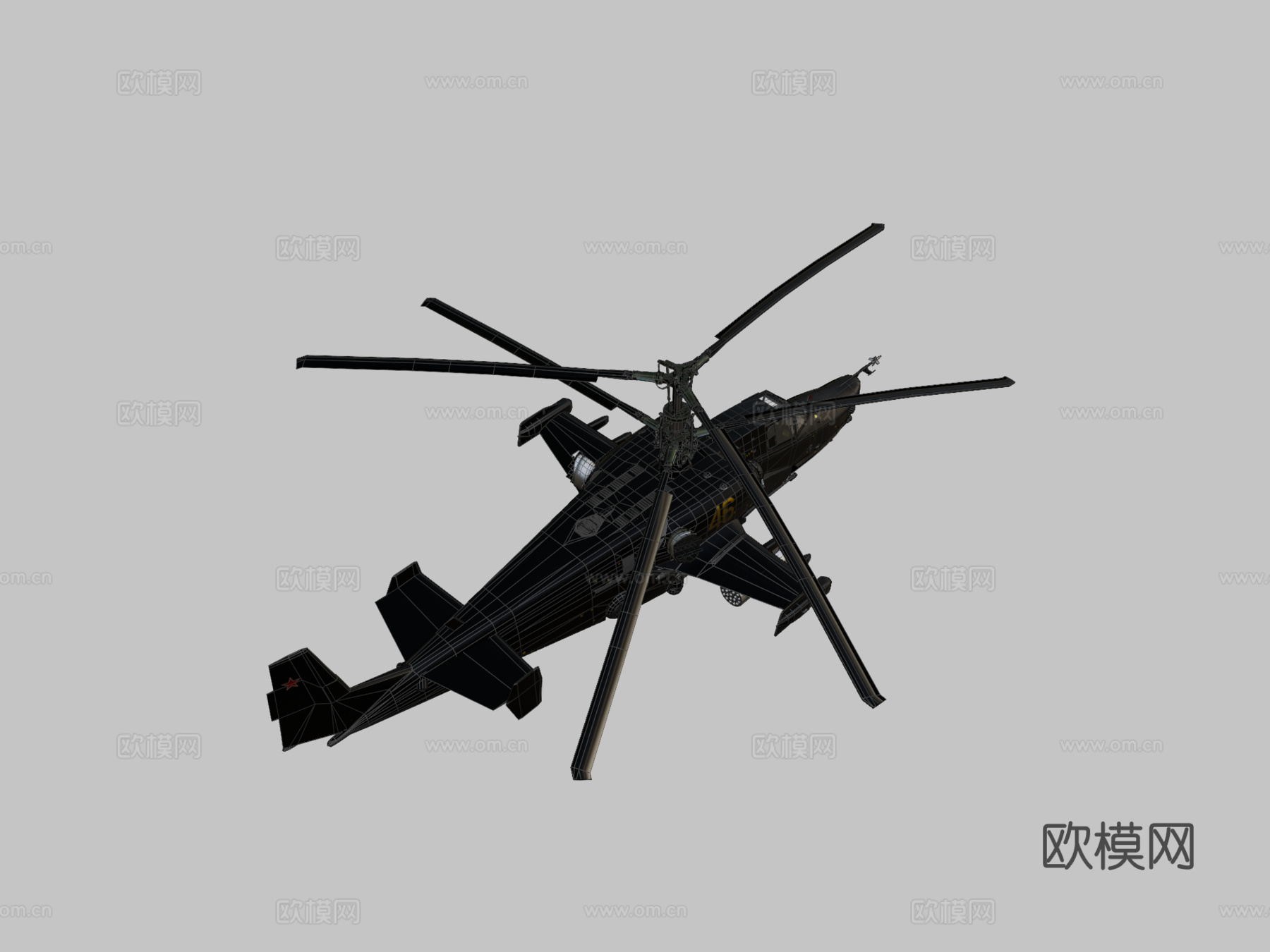 卡-50直升机su模型