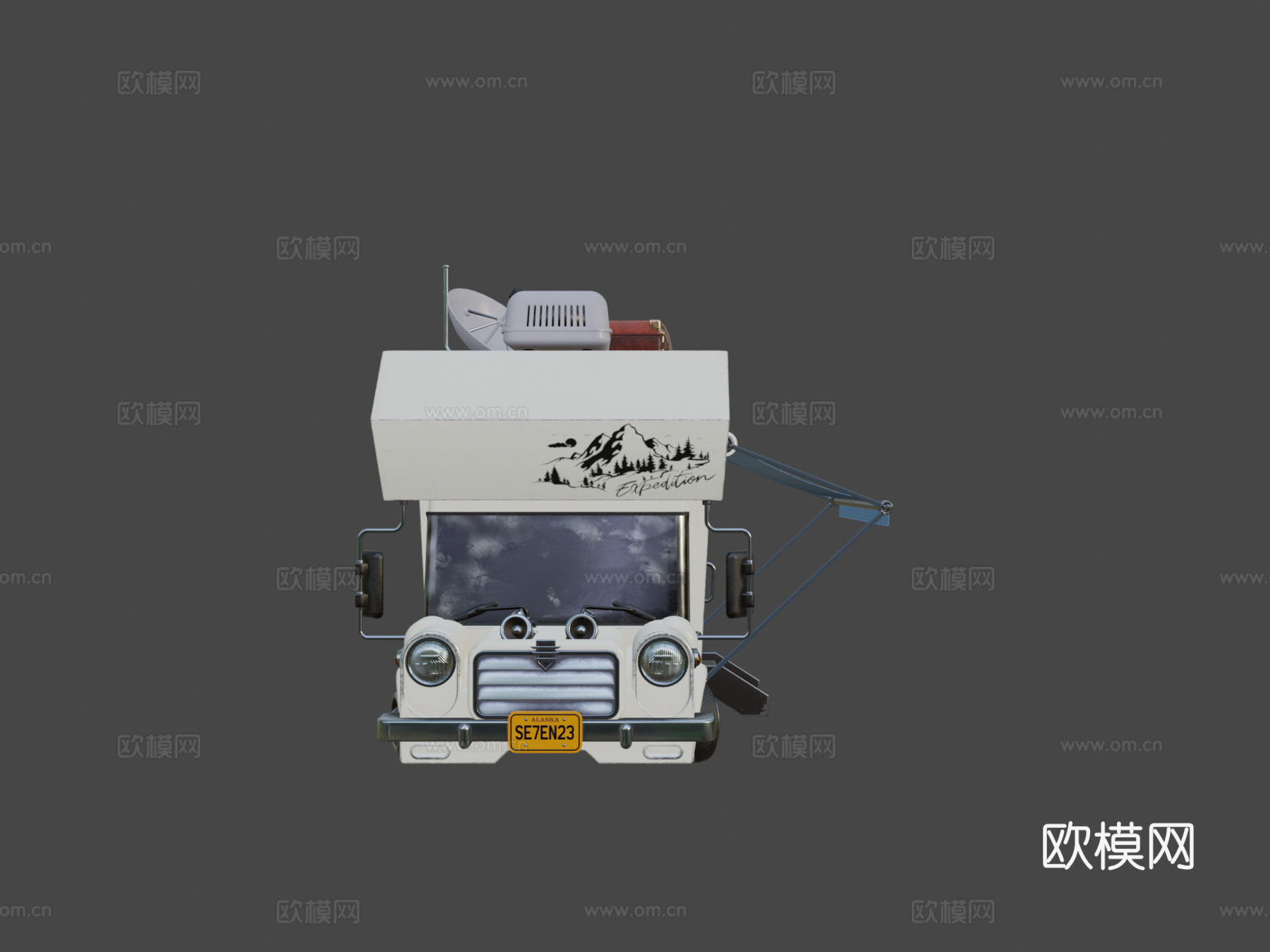 风格化露营车su模型