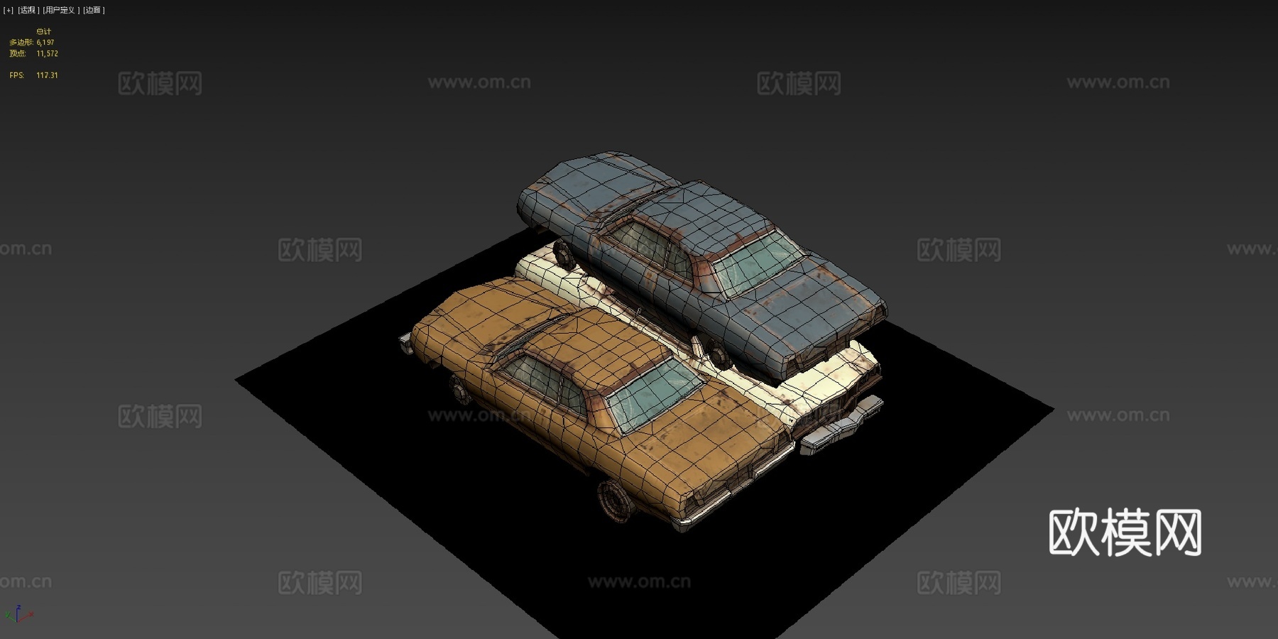 废料场残骸堆su模型