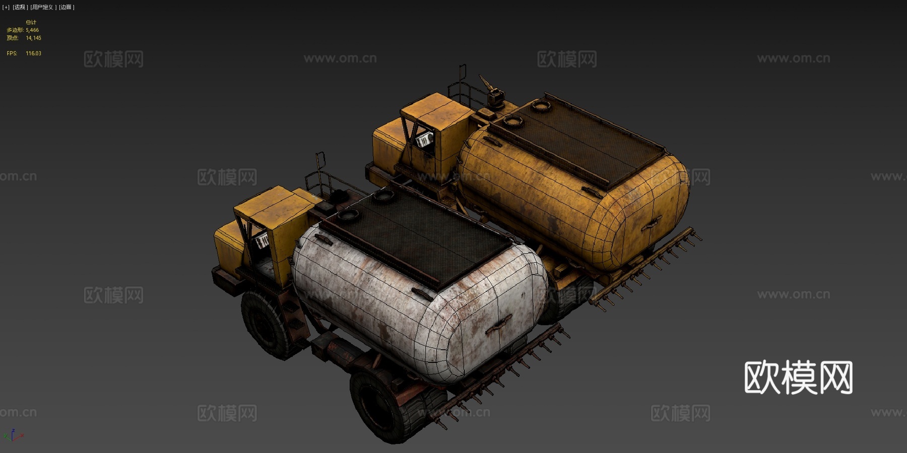 别拉斯540油罐卡车su模型