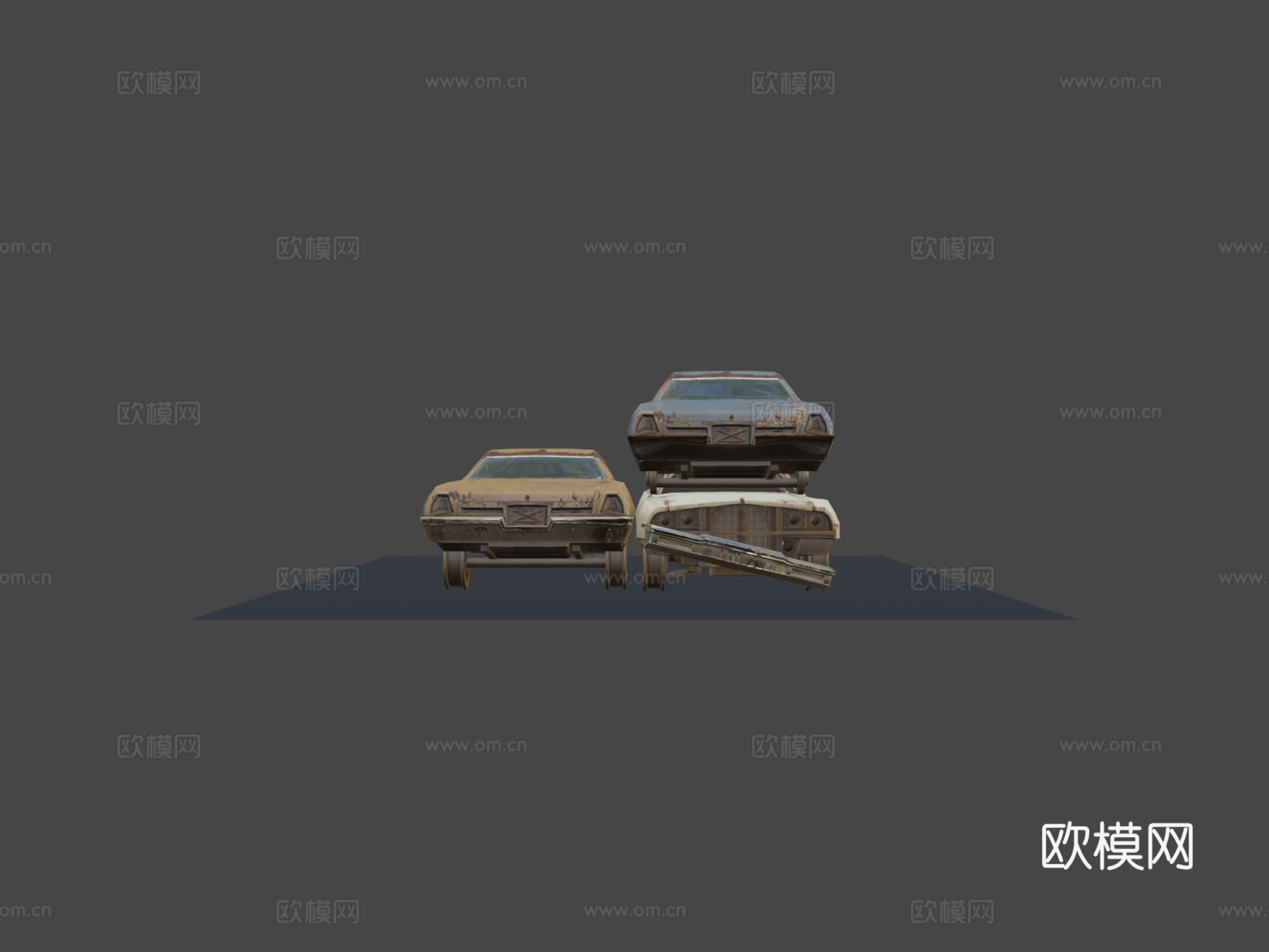 废料场残骸堆su模型