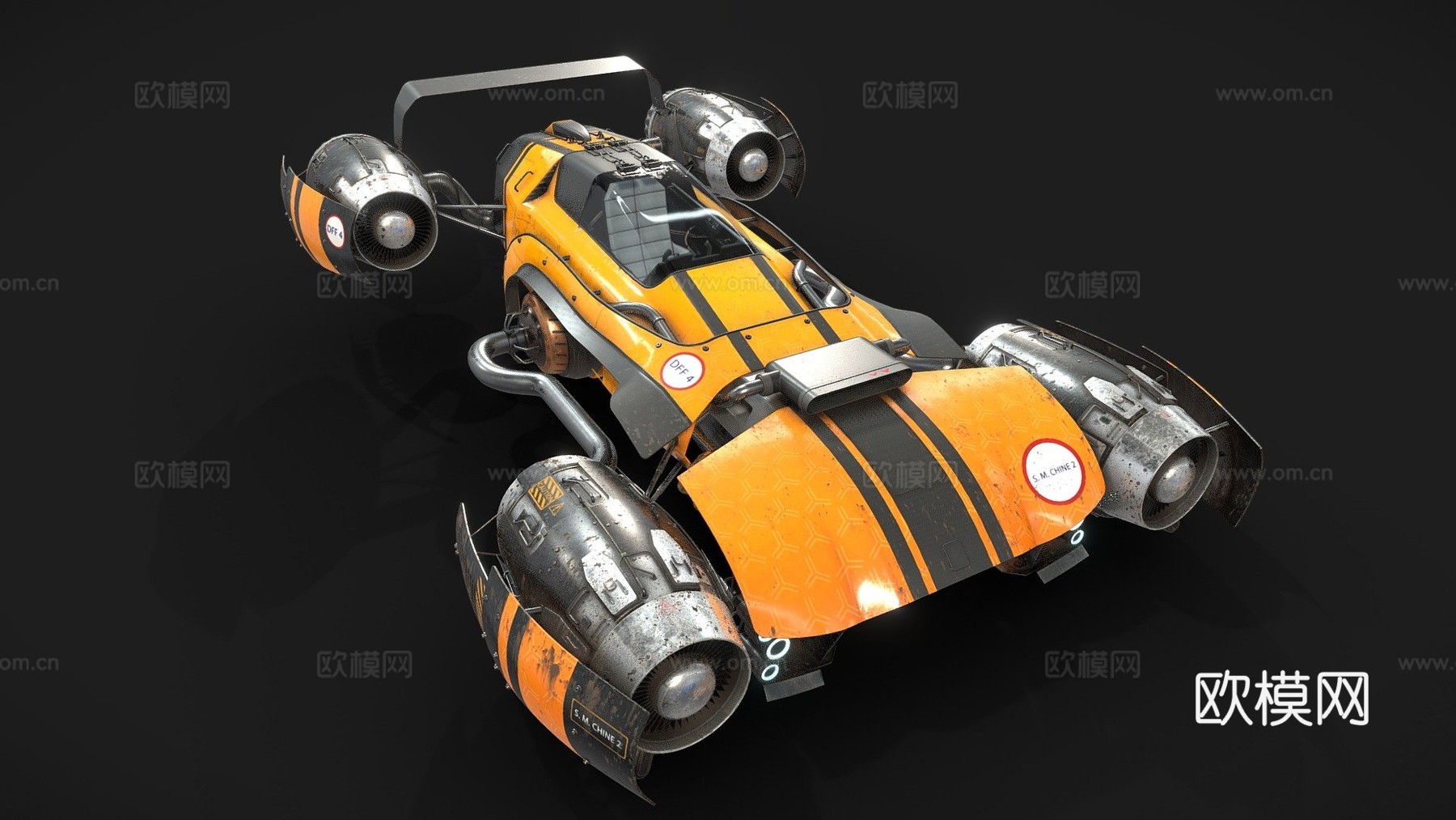 运动飞行汽车su模型