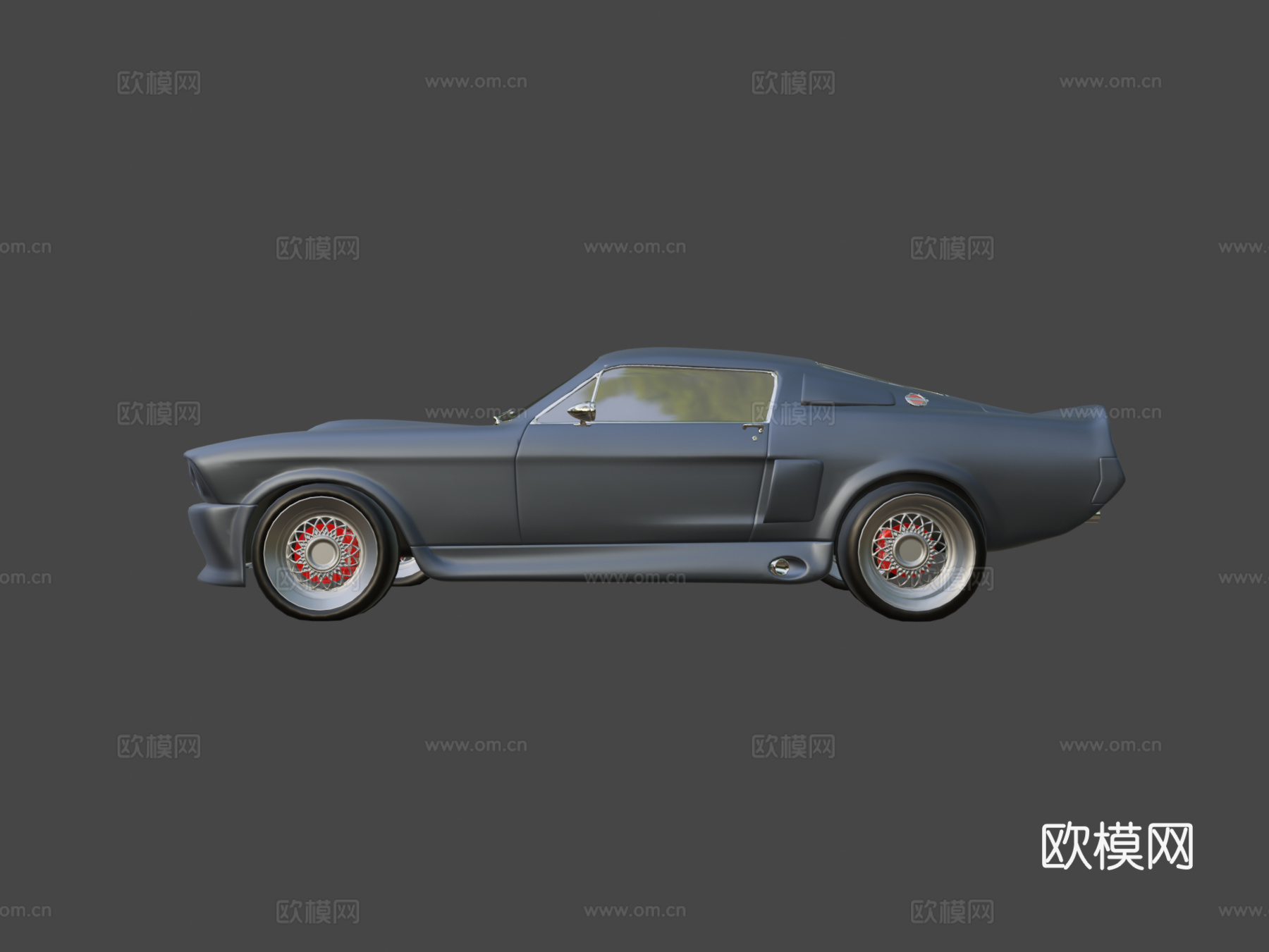 '67款野马（高多边形）su模型