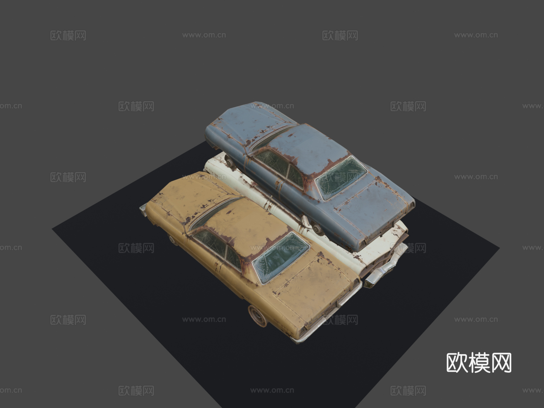 废料场残骸堆su模型