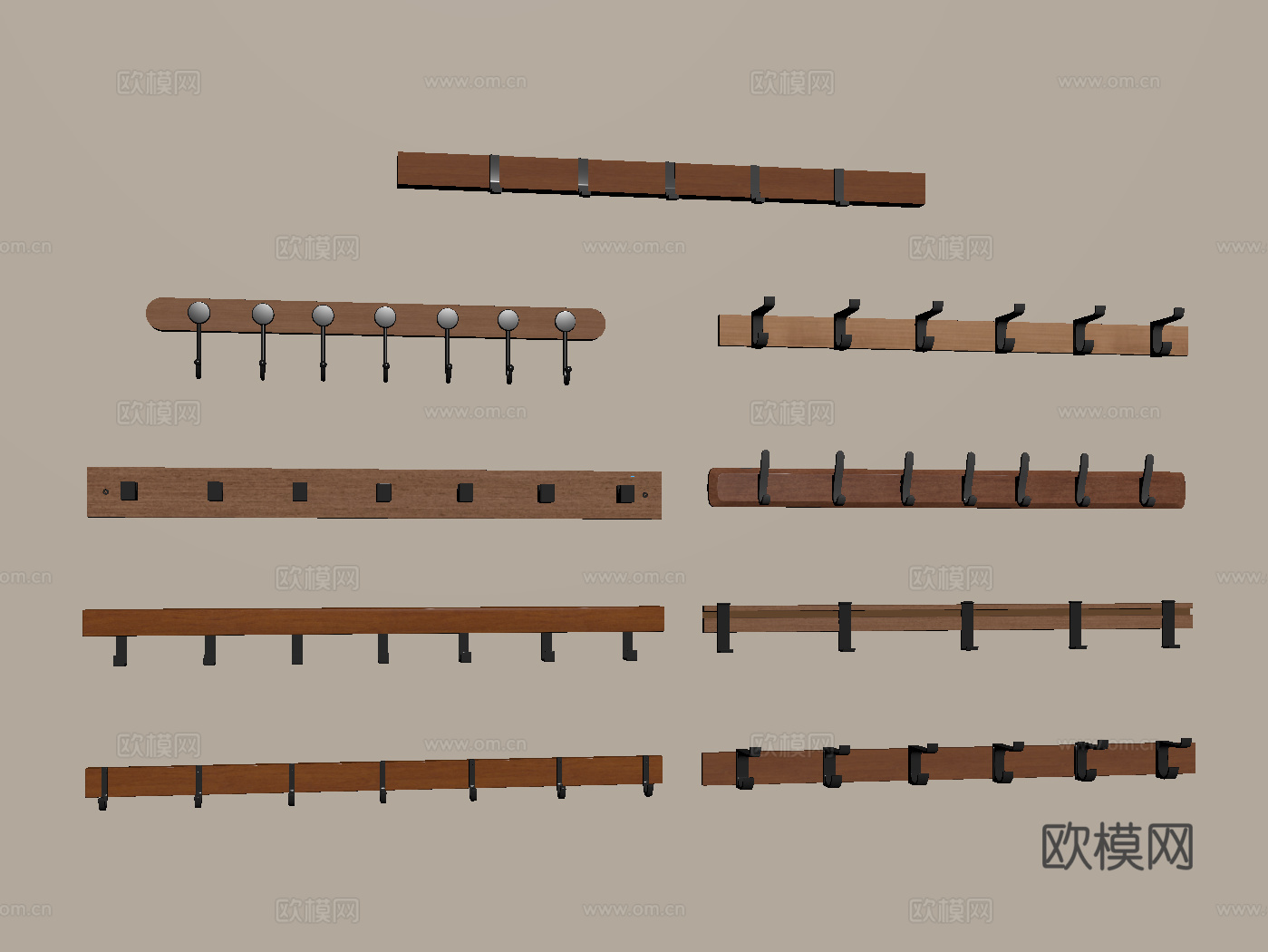 现代挂钩 挂衣钩su模型