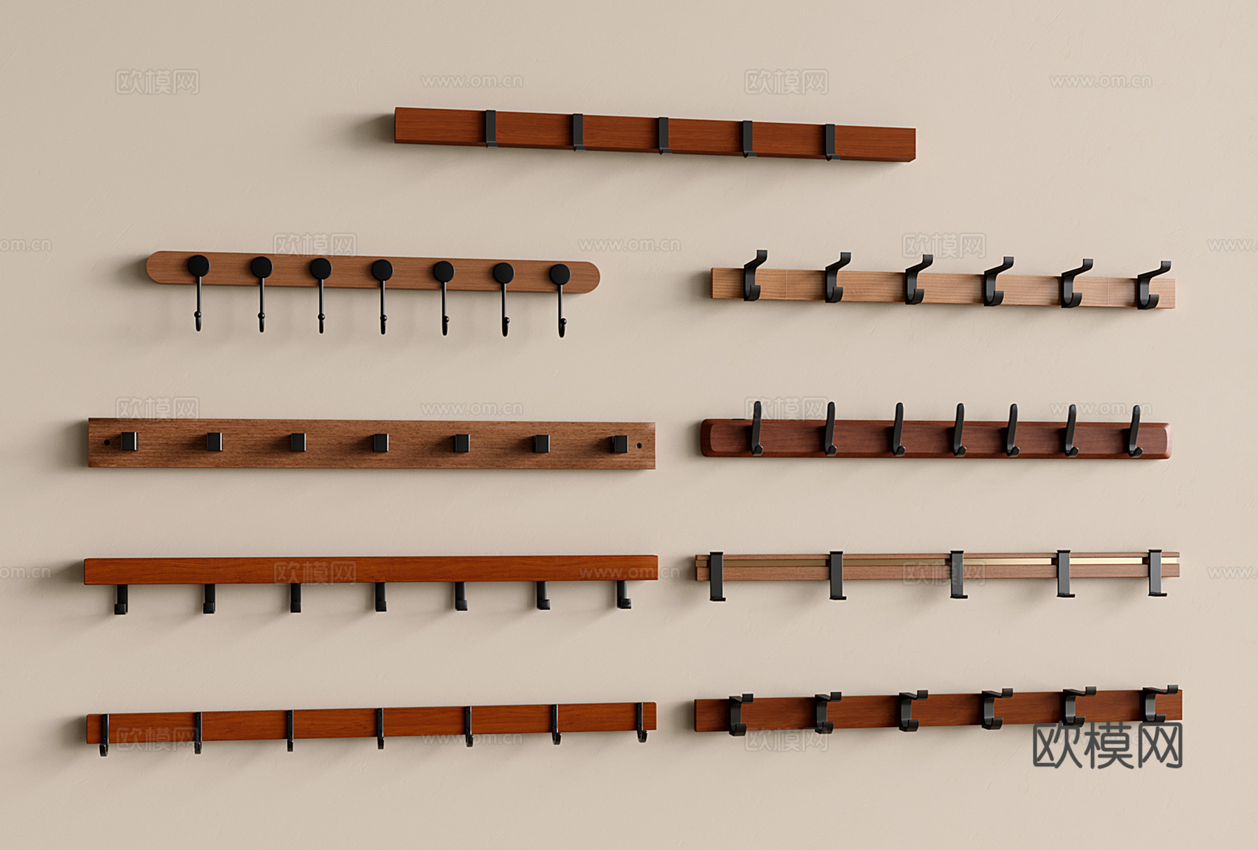 现代挂钩 挂衣钩su模型