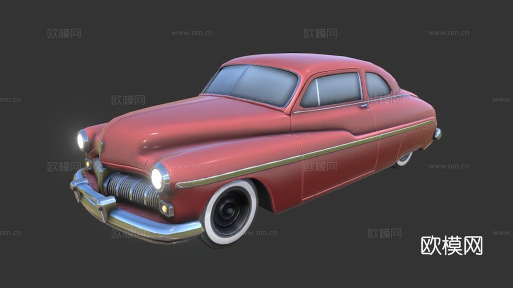 年代双门轿跑车su模型